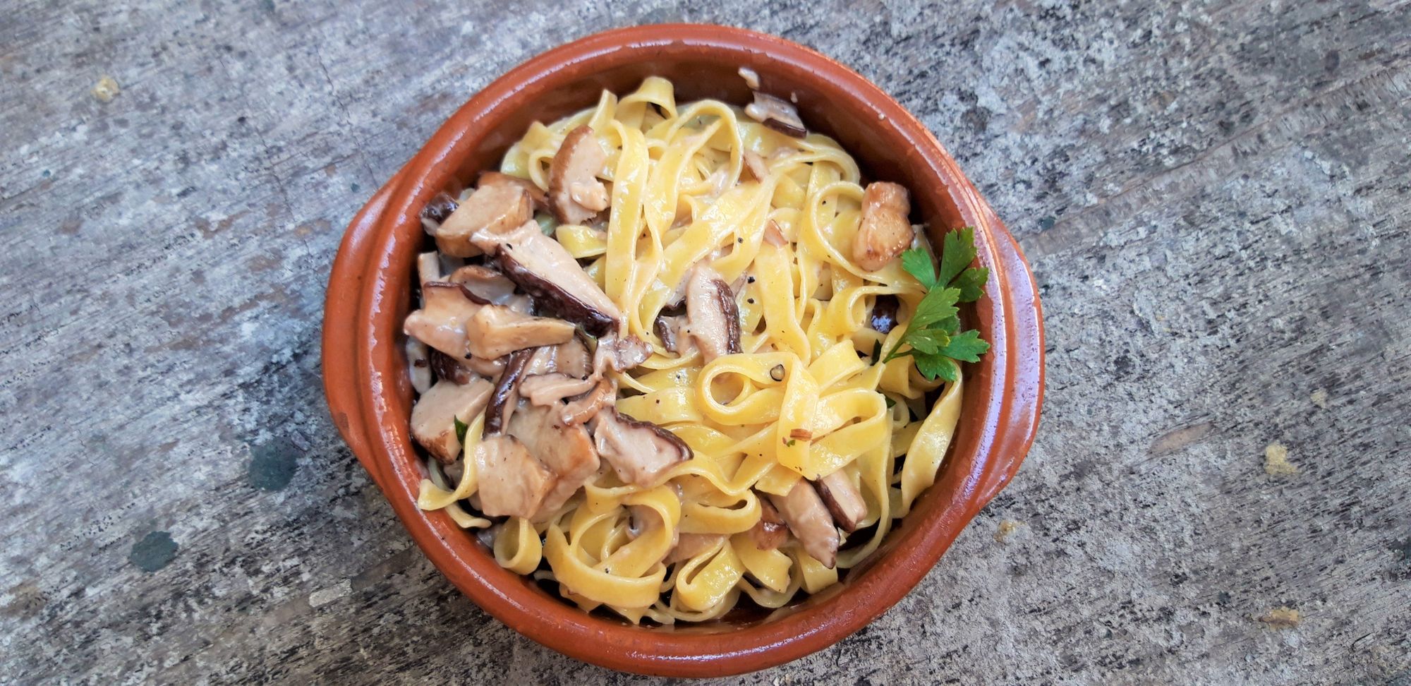 Bacon and Wild Mushroom Pasta