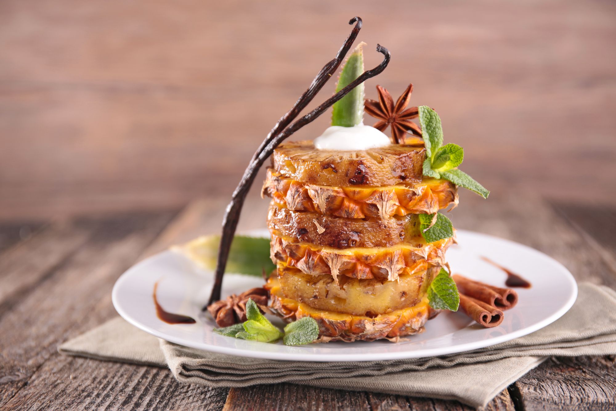 Roast Pineapple with Lime and Chilli