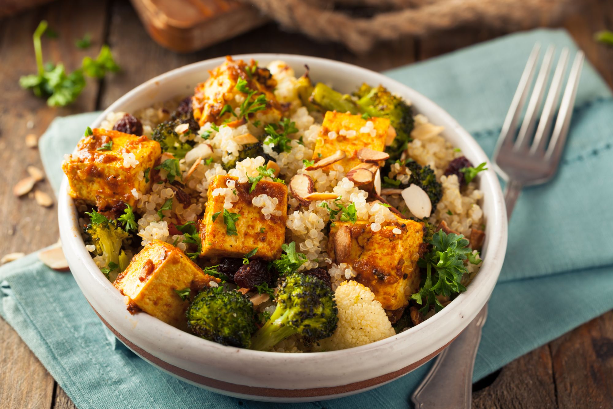 Chermoula Tofu and Roast Veggies