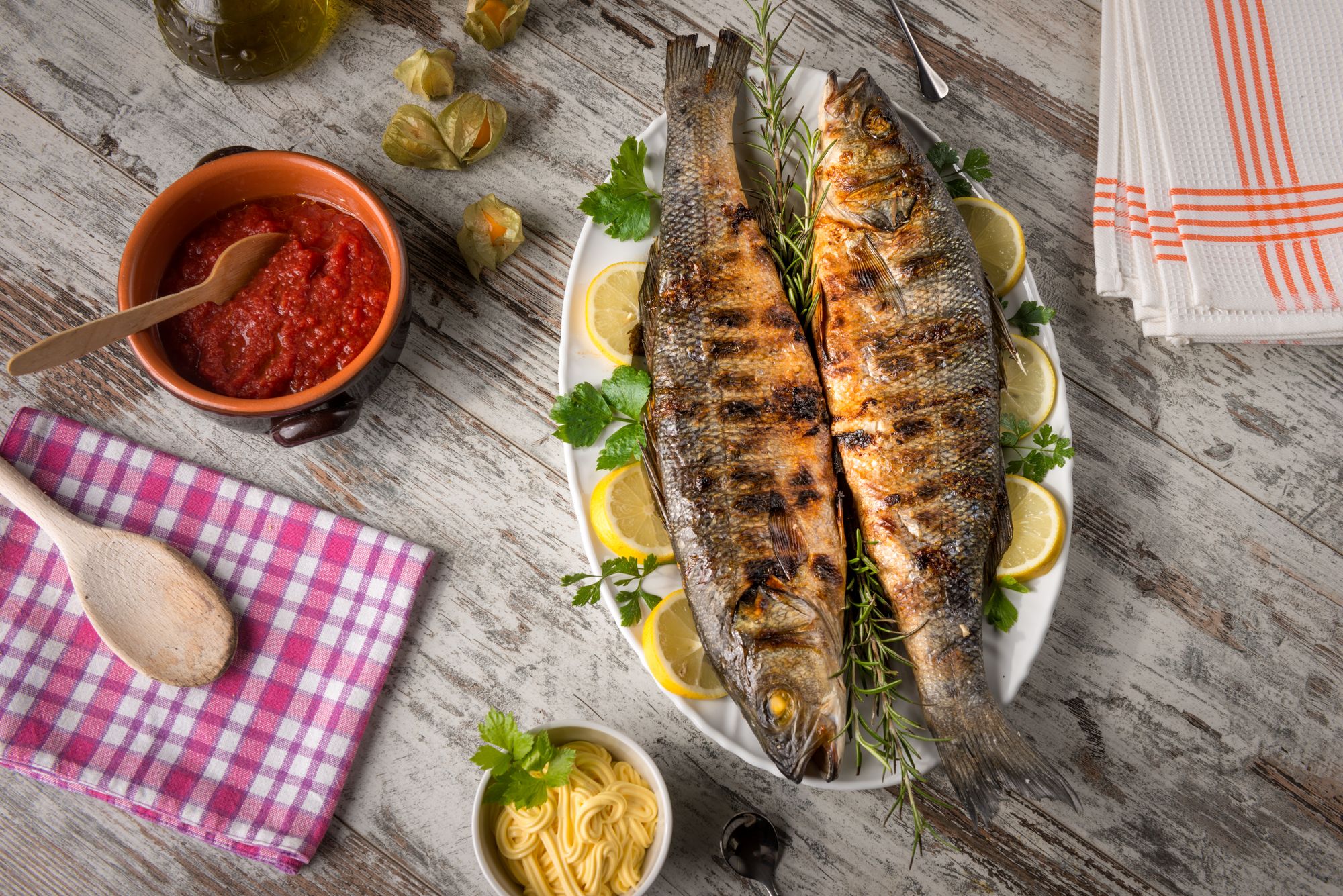 Cajun Sea Bass with Chilli Rice