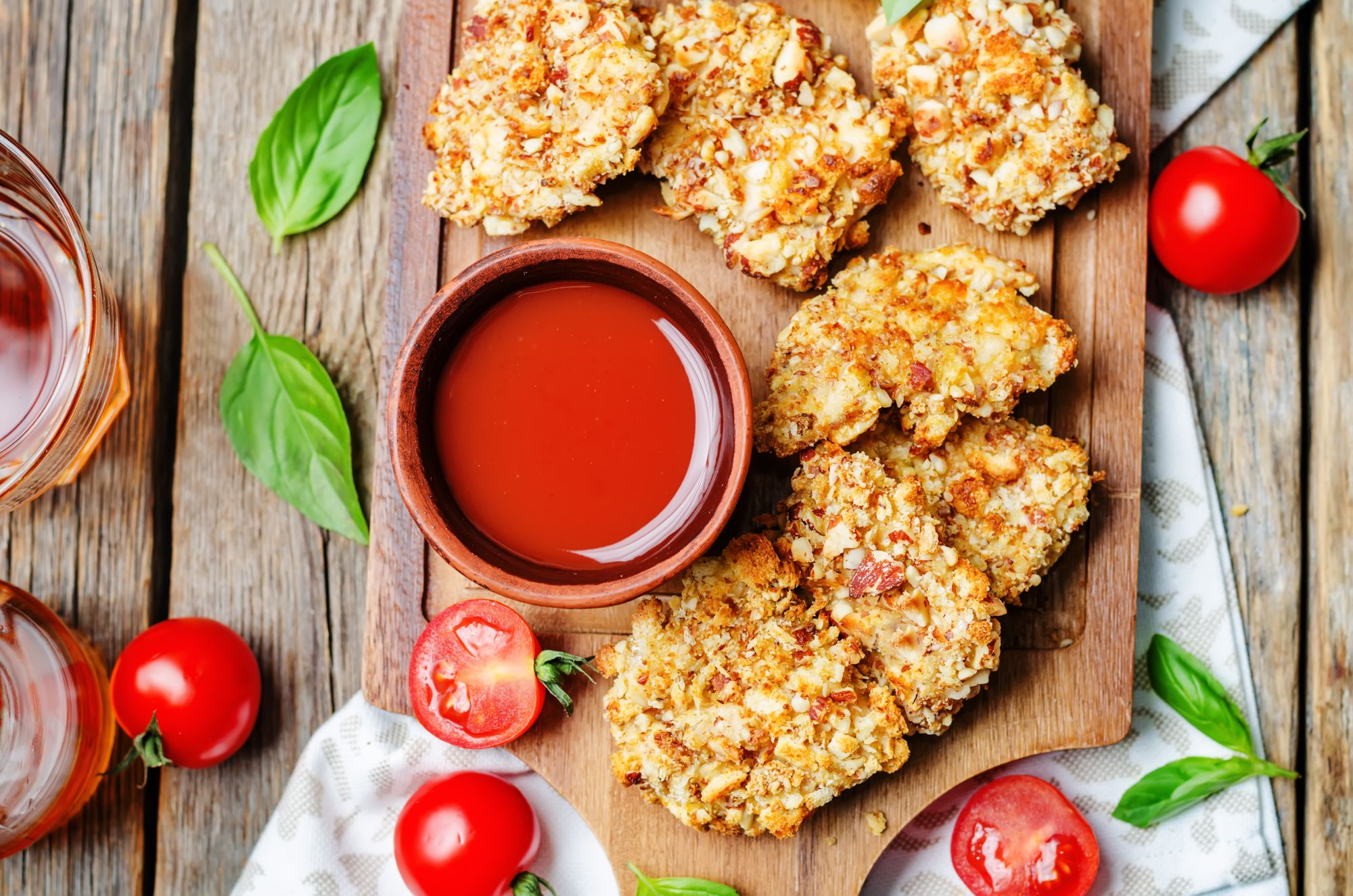 Chicken with Pine Nut Crust