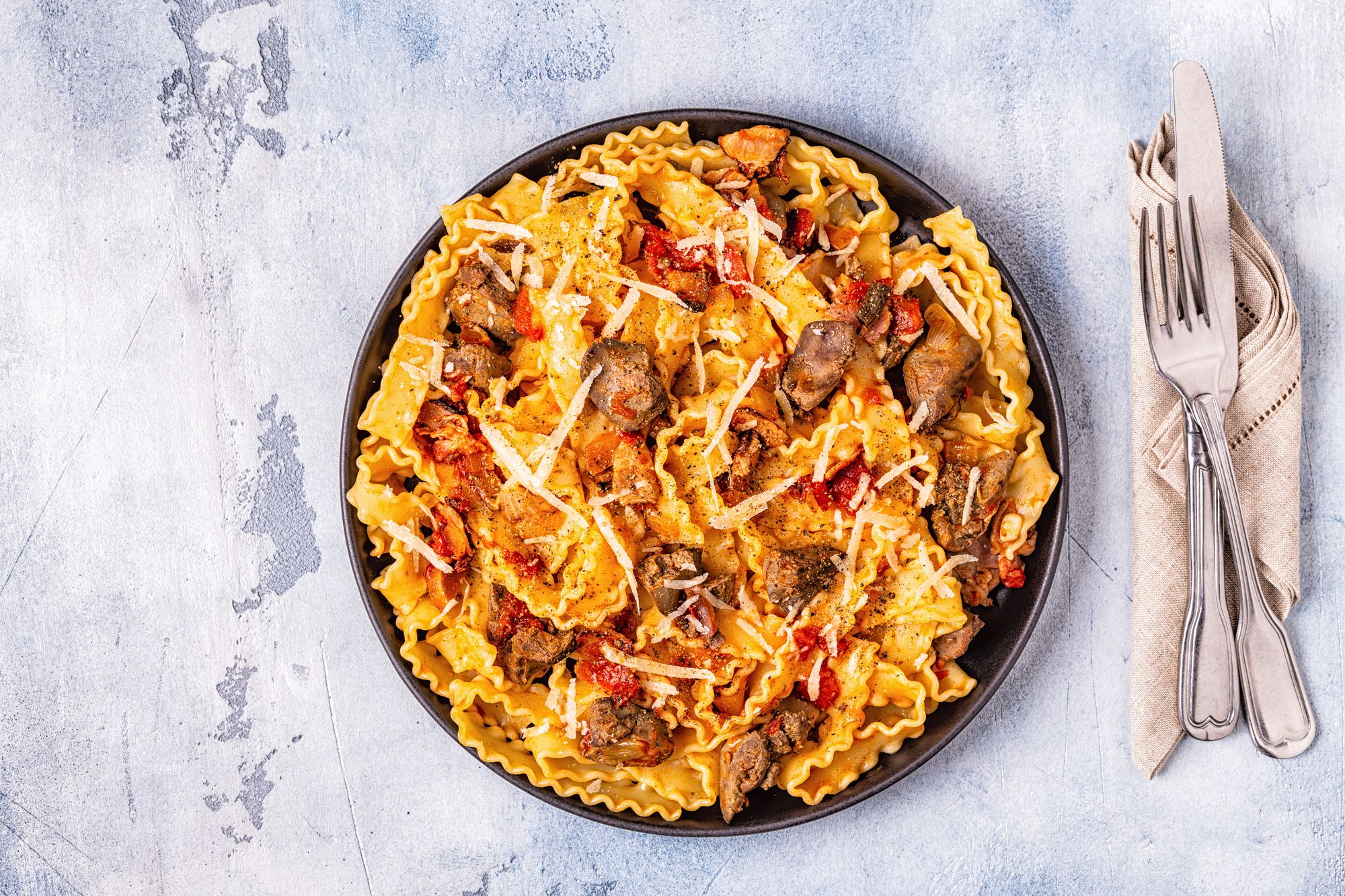 Pasta with Chicken Liver Sauce