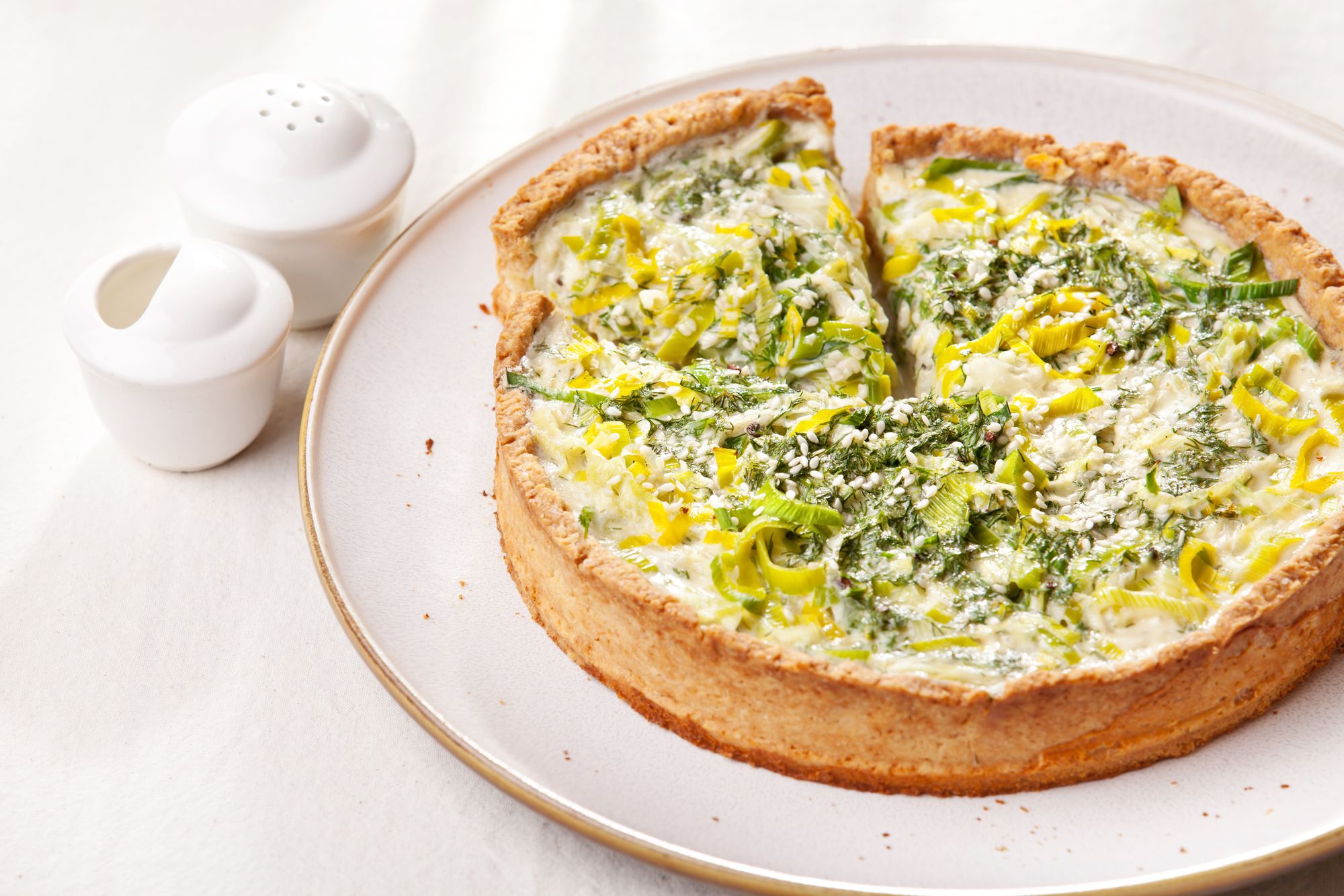 Ham, Onion, and Gorgonzola Tart