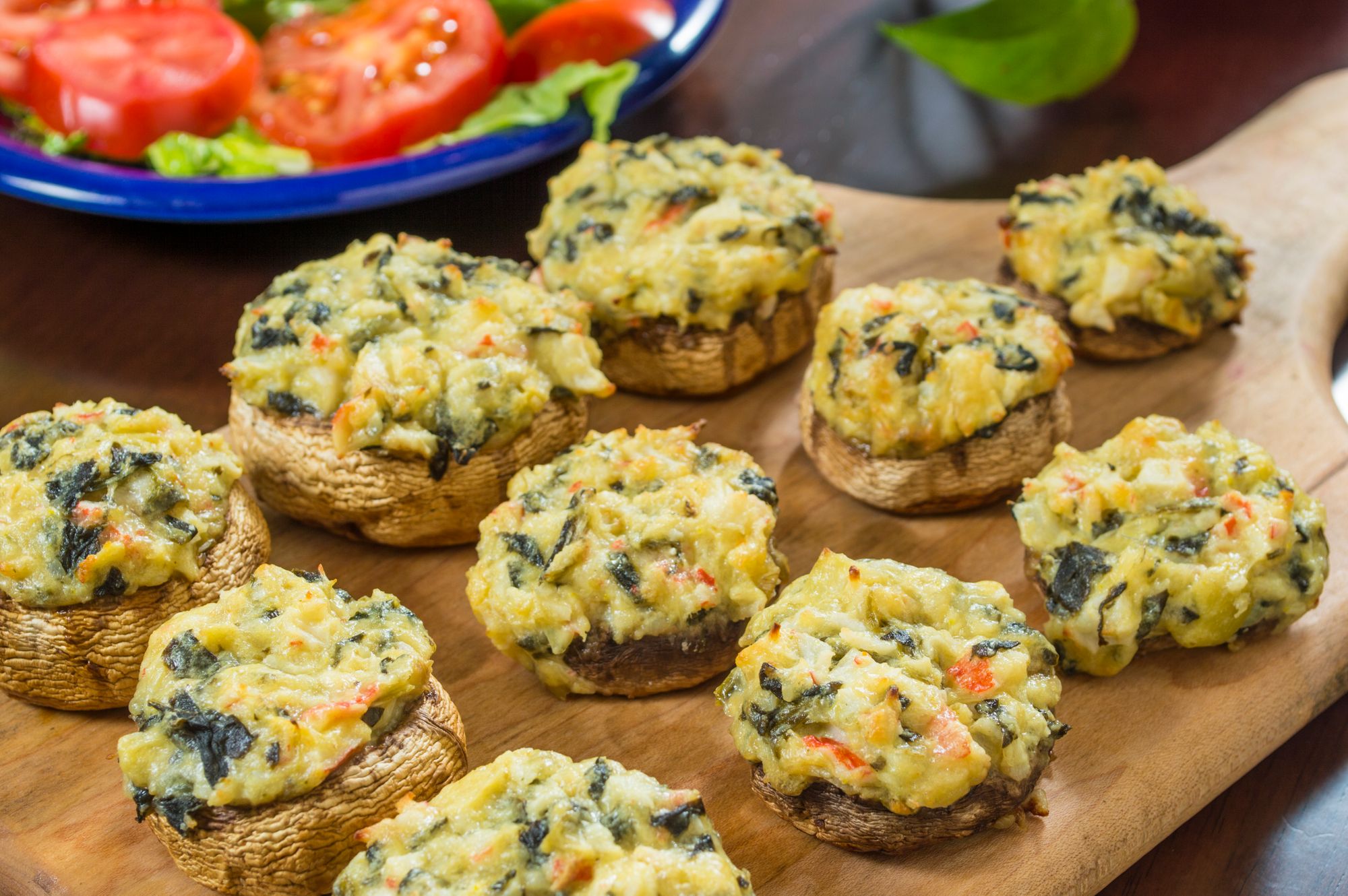 Blue Cheese Mushrooms with Cranberry Relish