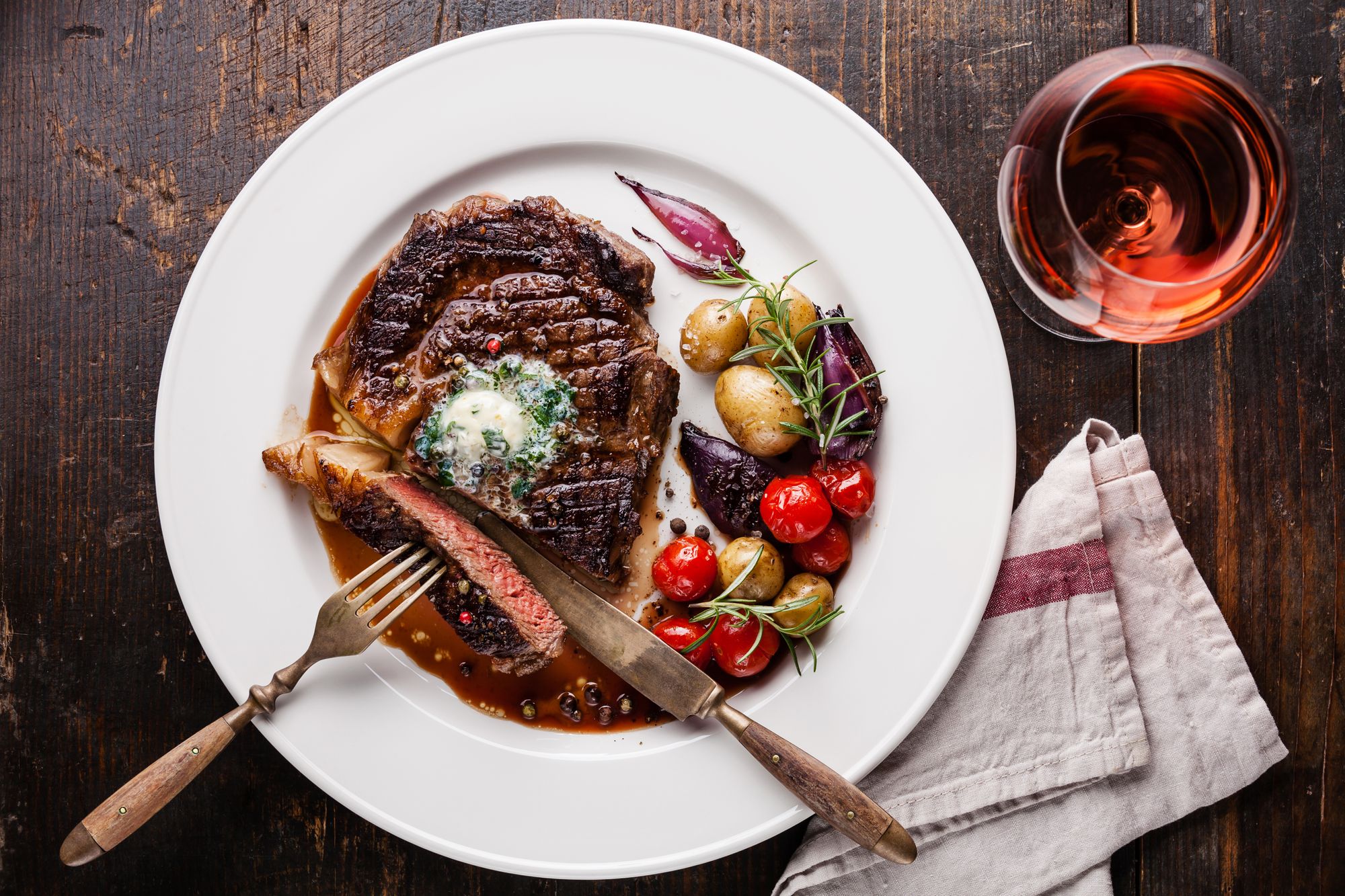 Ribeye with Olives and Tomatoes