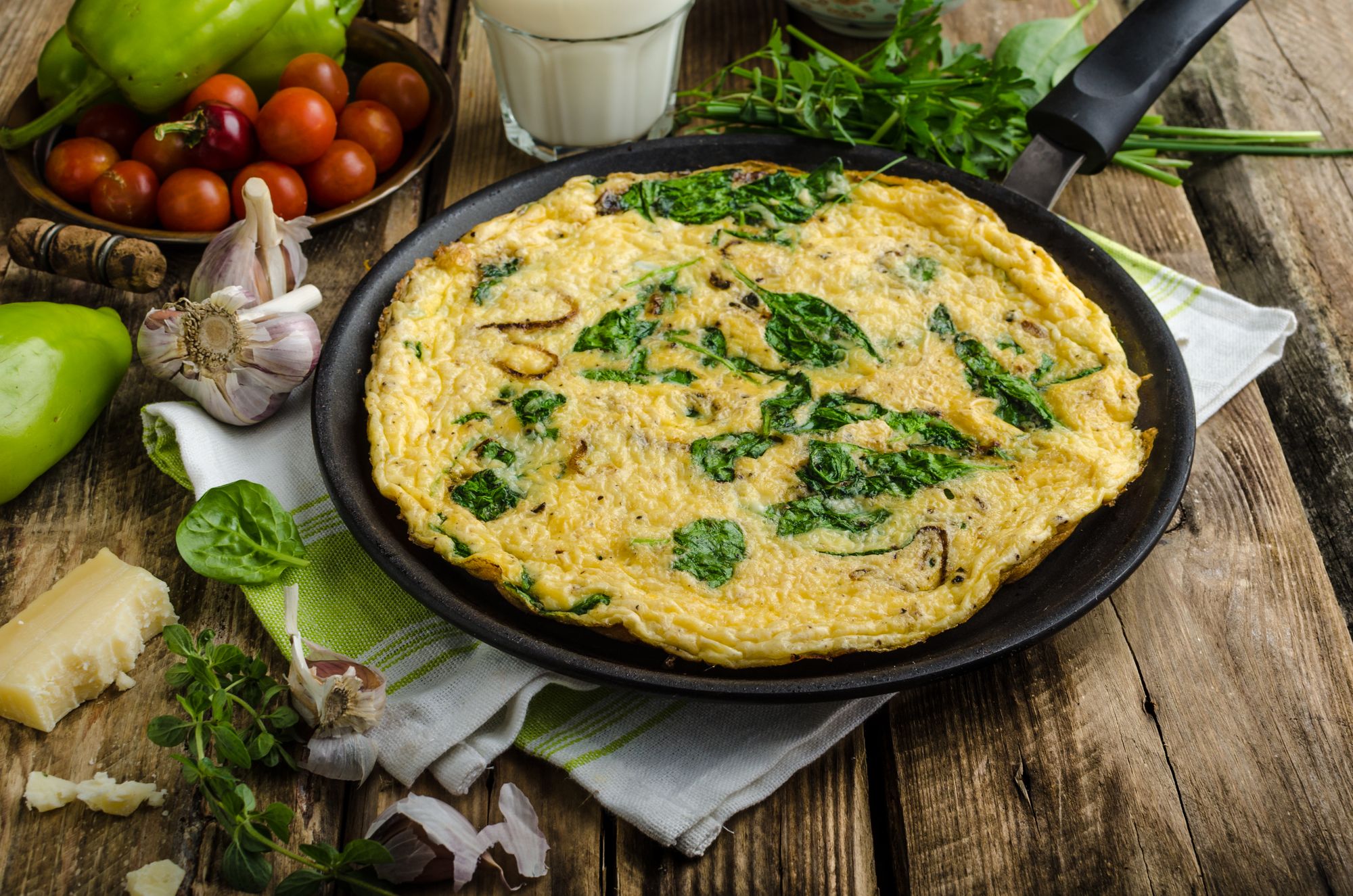 Mushroom, Spinach, and Gnocchi Frittata