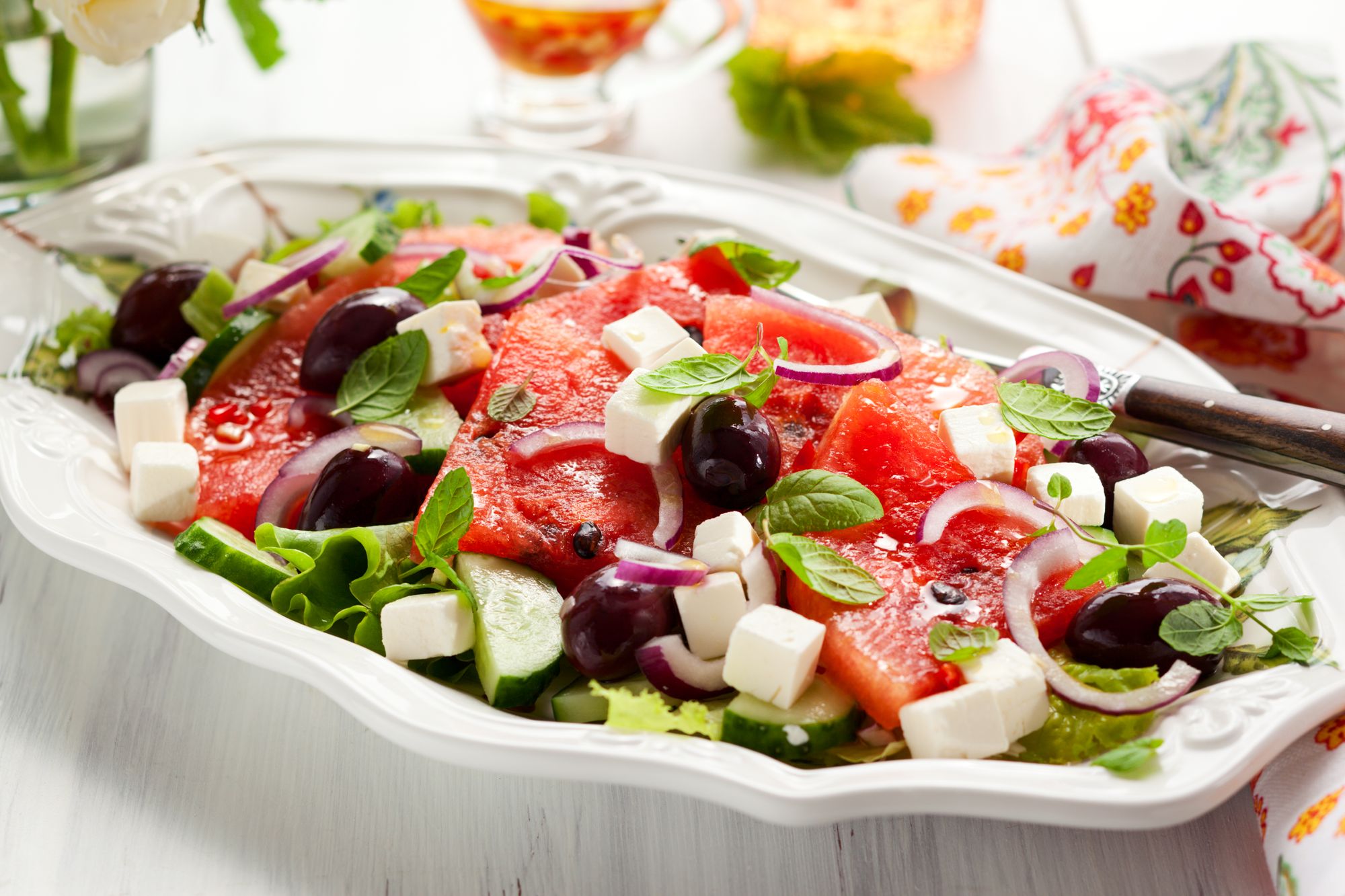 Feta and Watermelon Sunshine Salad