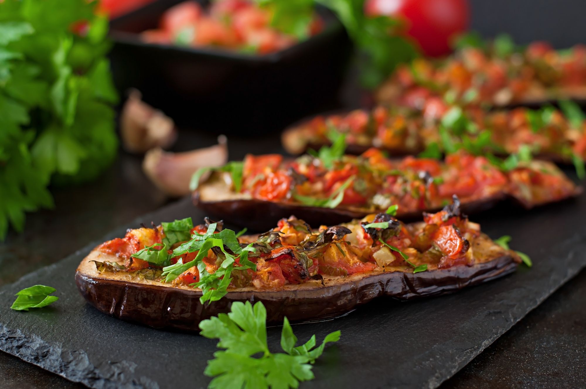 Turkish Eggplants/Aubergines with Walnut Sauce