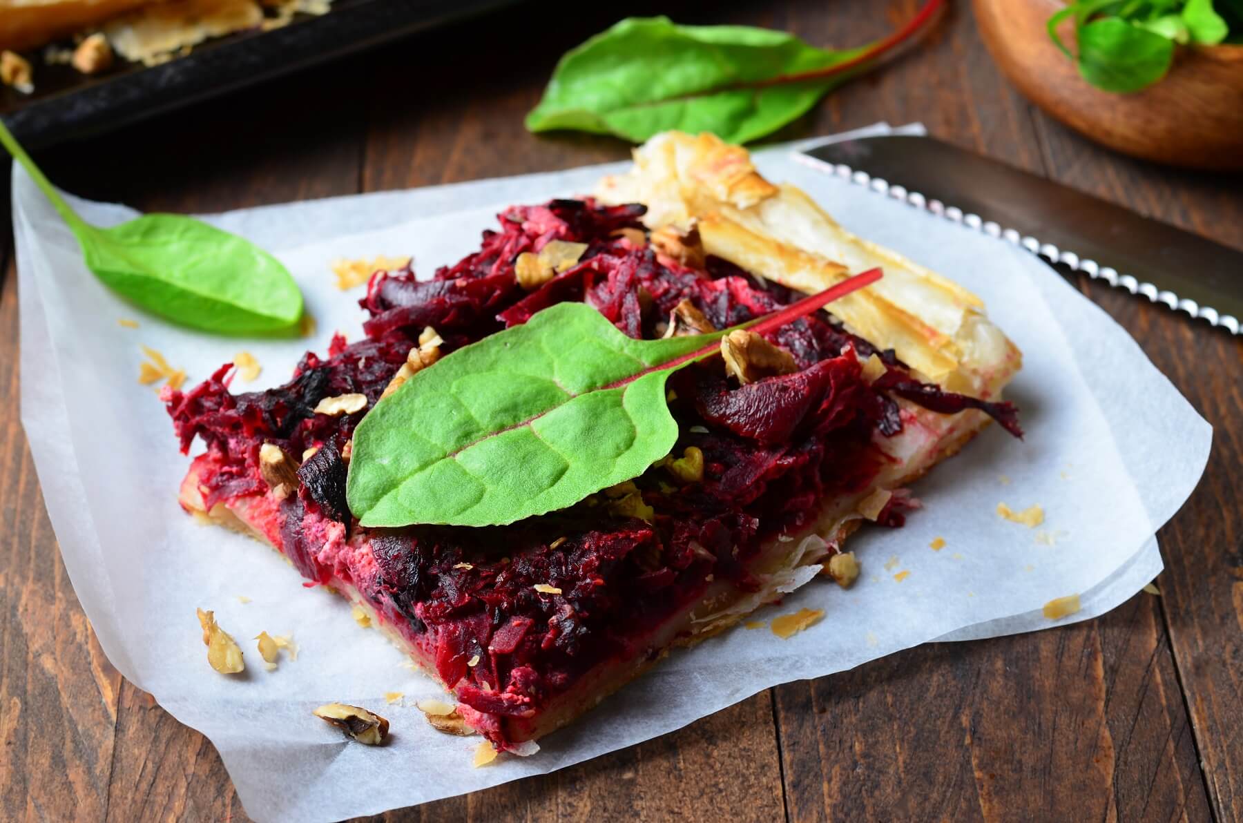 Beetroot and Onion Tart