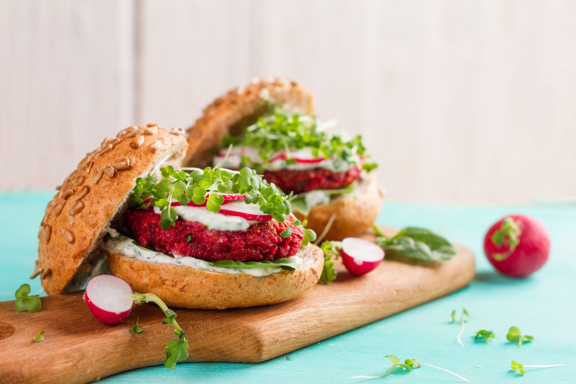 Beetroot and Paneer Burgers