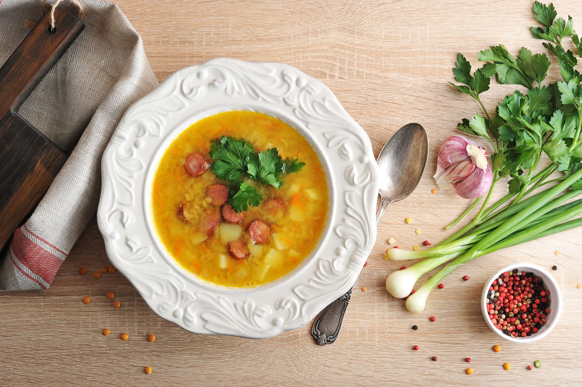 Ham and Lentil Winter Soup