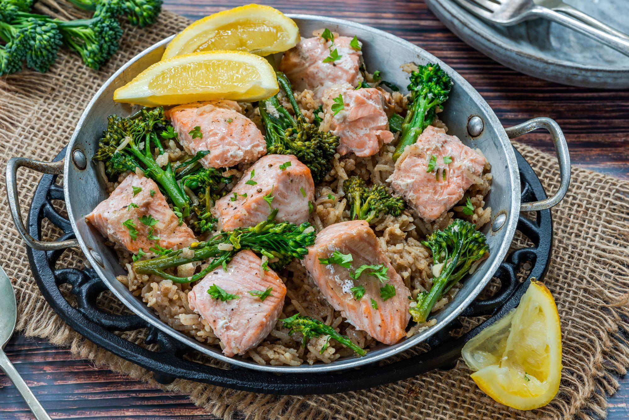 Salmon and Bulgur Pilaf