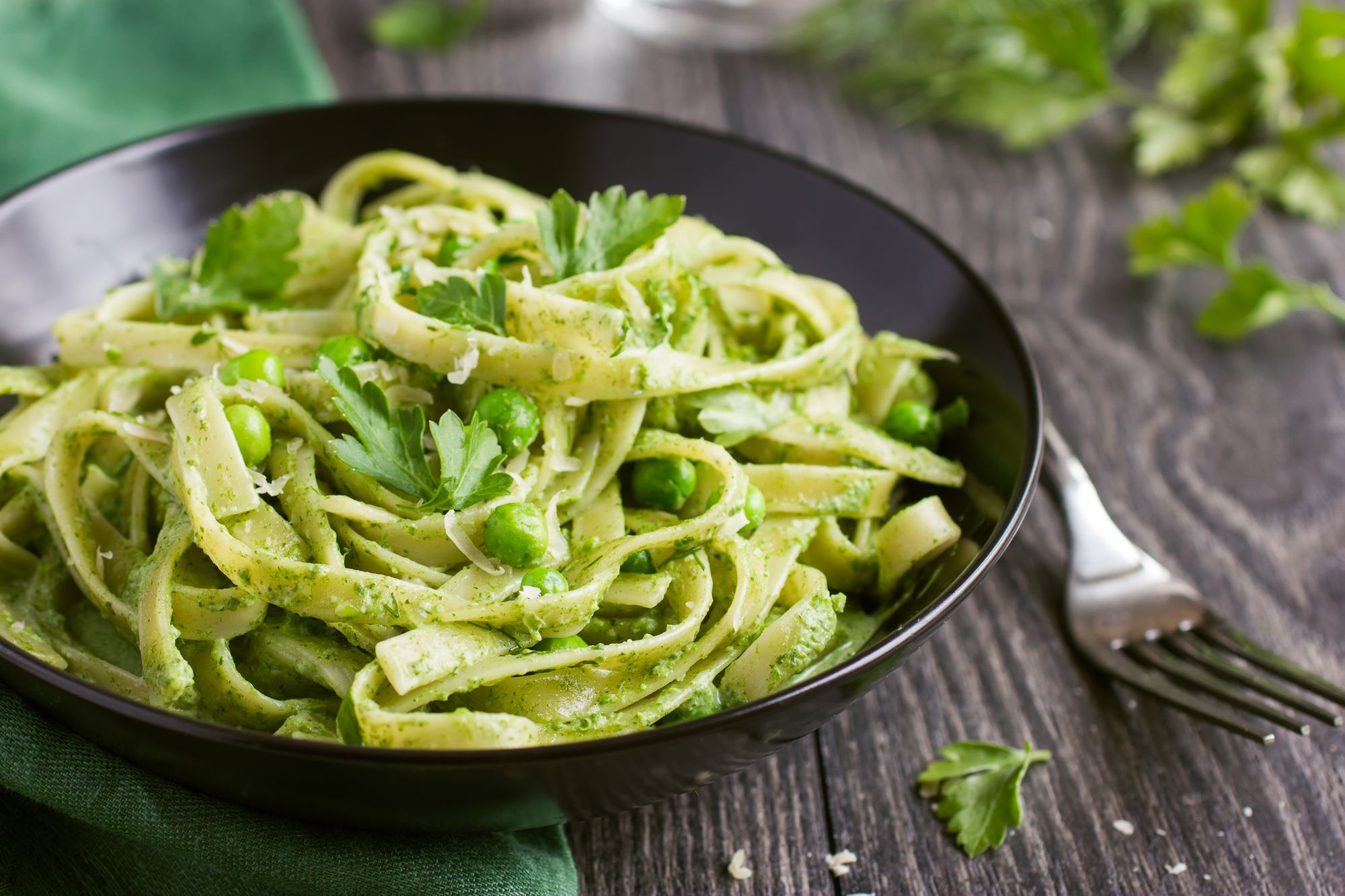 Traditional Green Bean and Pesto Tagliatelle