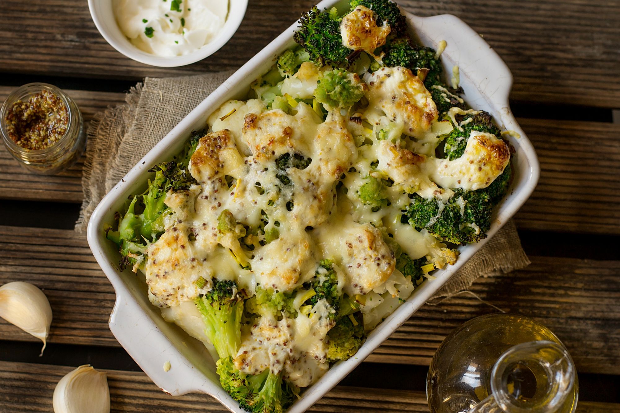 Cheesy Veg Roasted in Bacon Fat