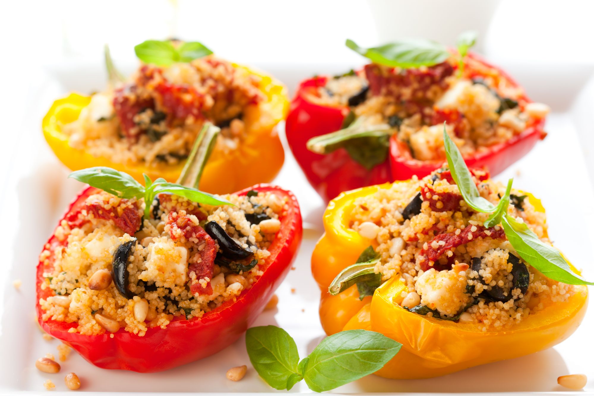 Feta Stuffed Capsicum/Pepper