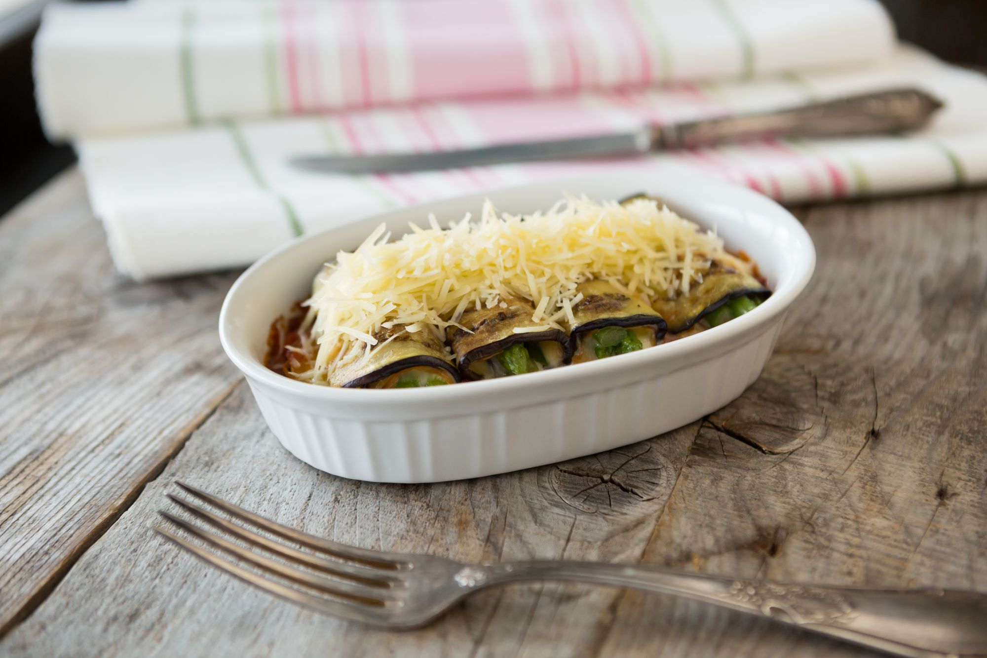 Eggplant Gratin with Tomato Sauce