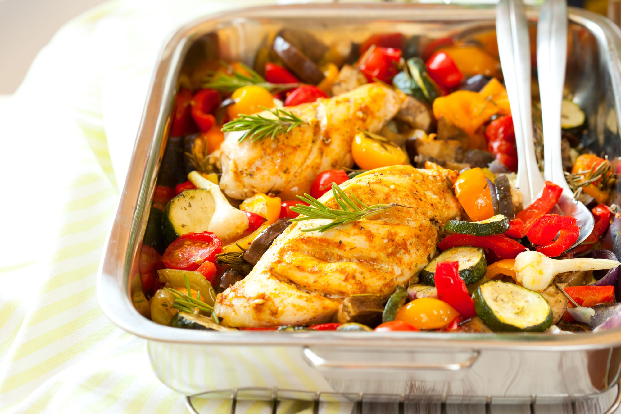 Rosemary Chicken and Ratatouille Roast