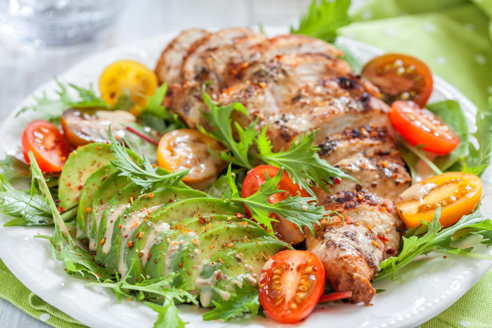 Baked Avocado with Mustard Chicken