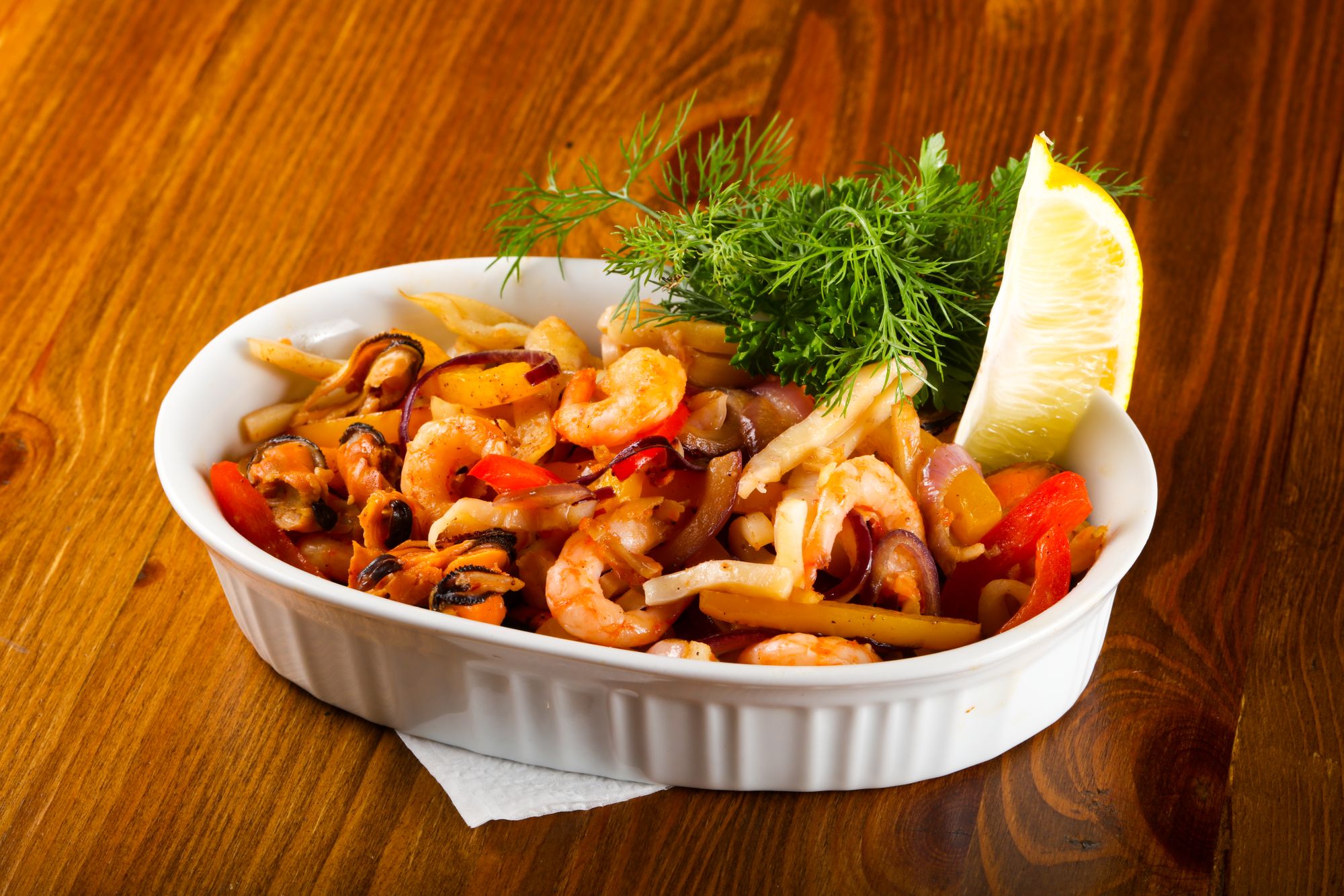 Seafood with Chilli and Marjoram