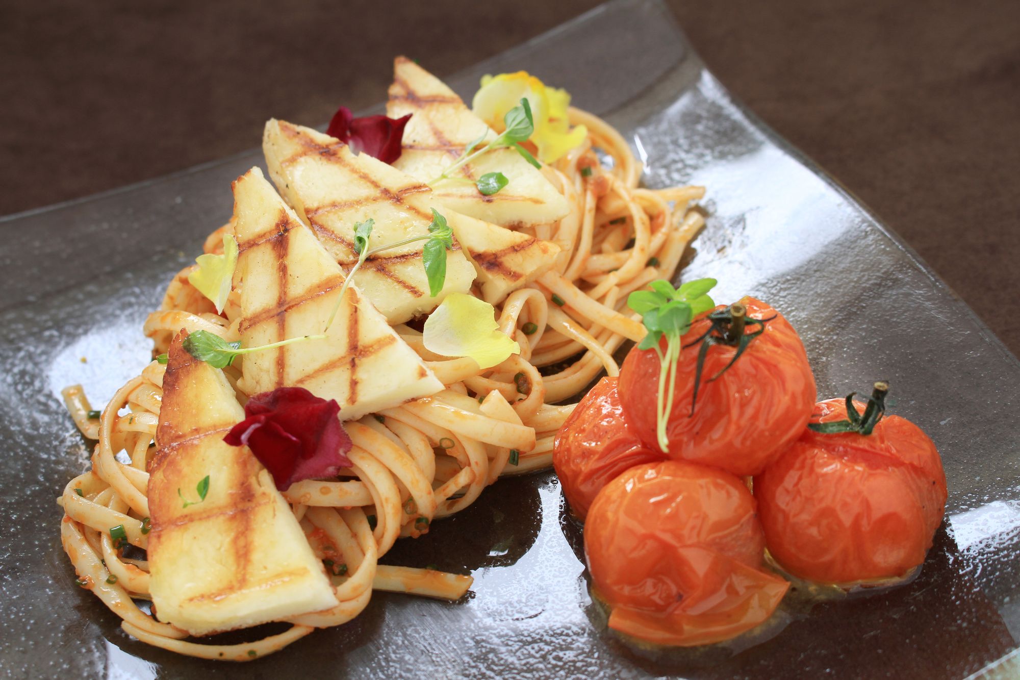Halloumi and Tomato Pasta
