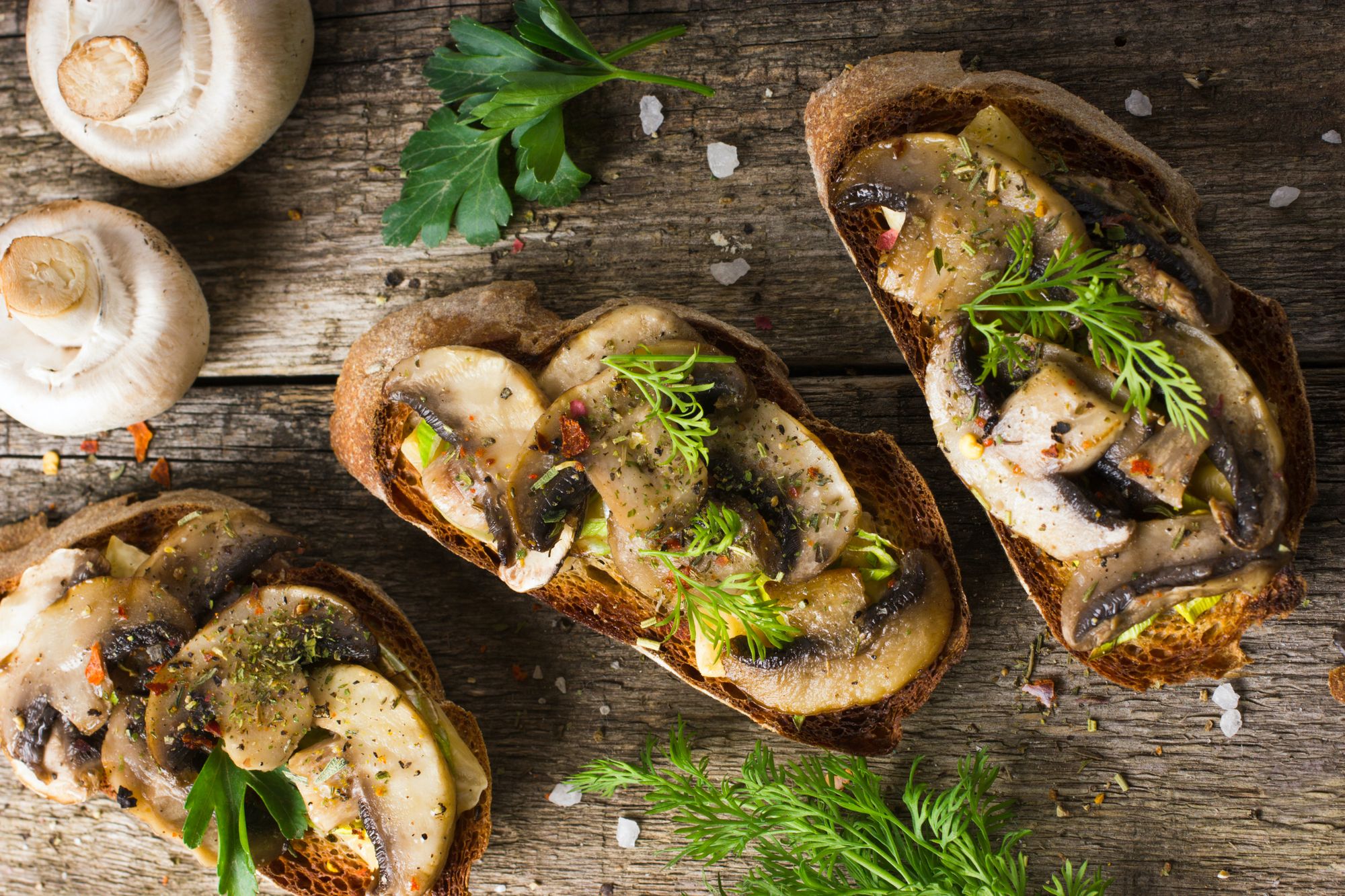 Garlic Mushrooms and Jamon on Brioche Brunch