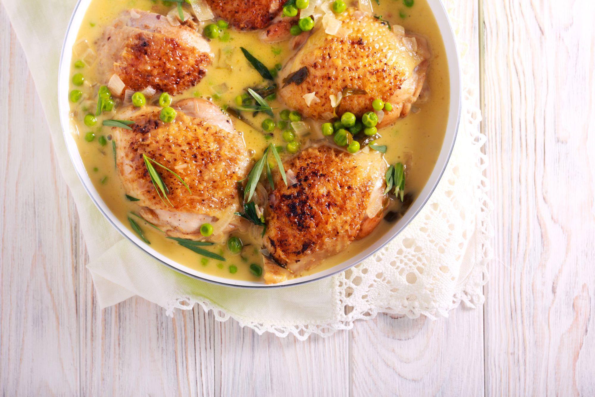 Slow Cooked Honey Mustard Chicken Thighs