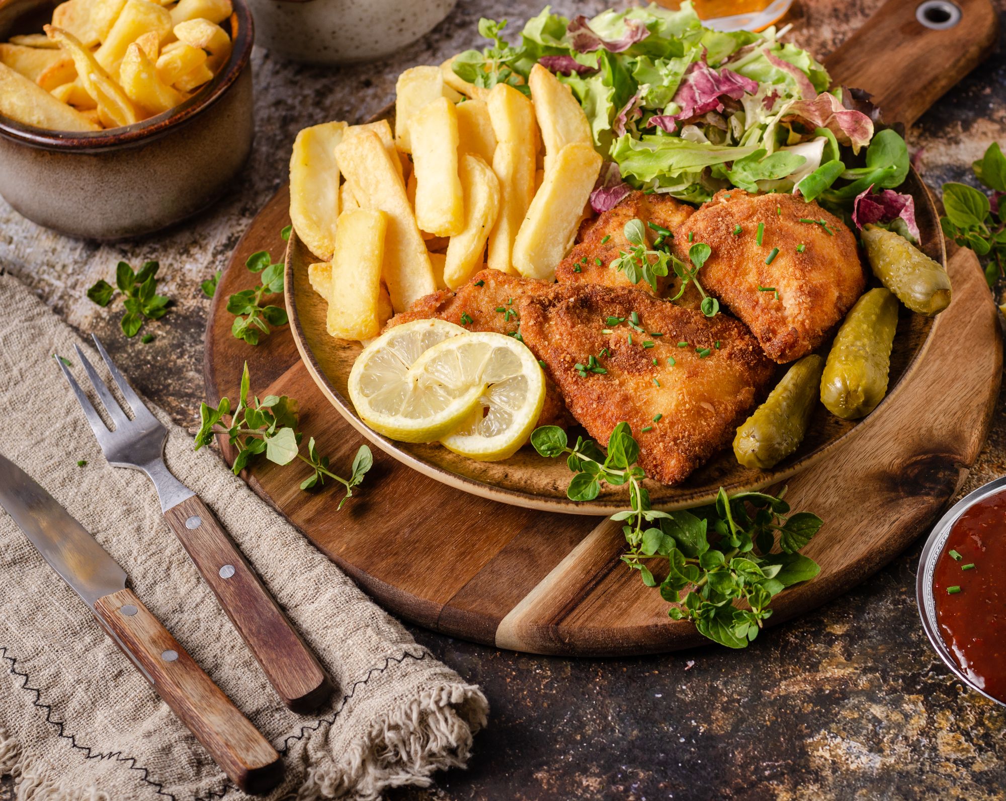 Schnitzel with Capers and Brown Butter