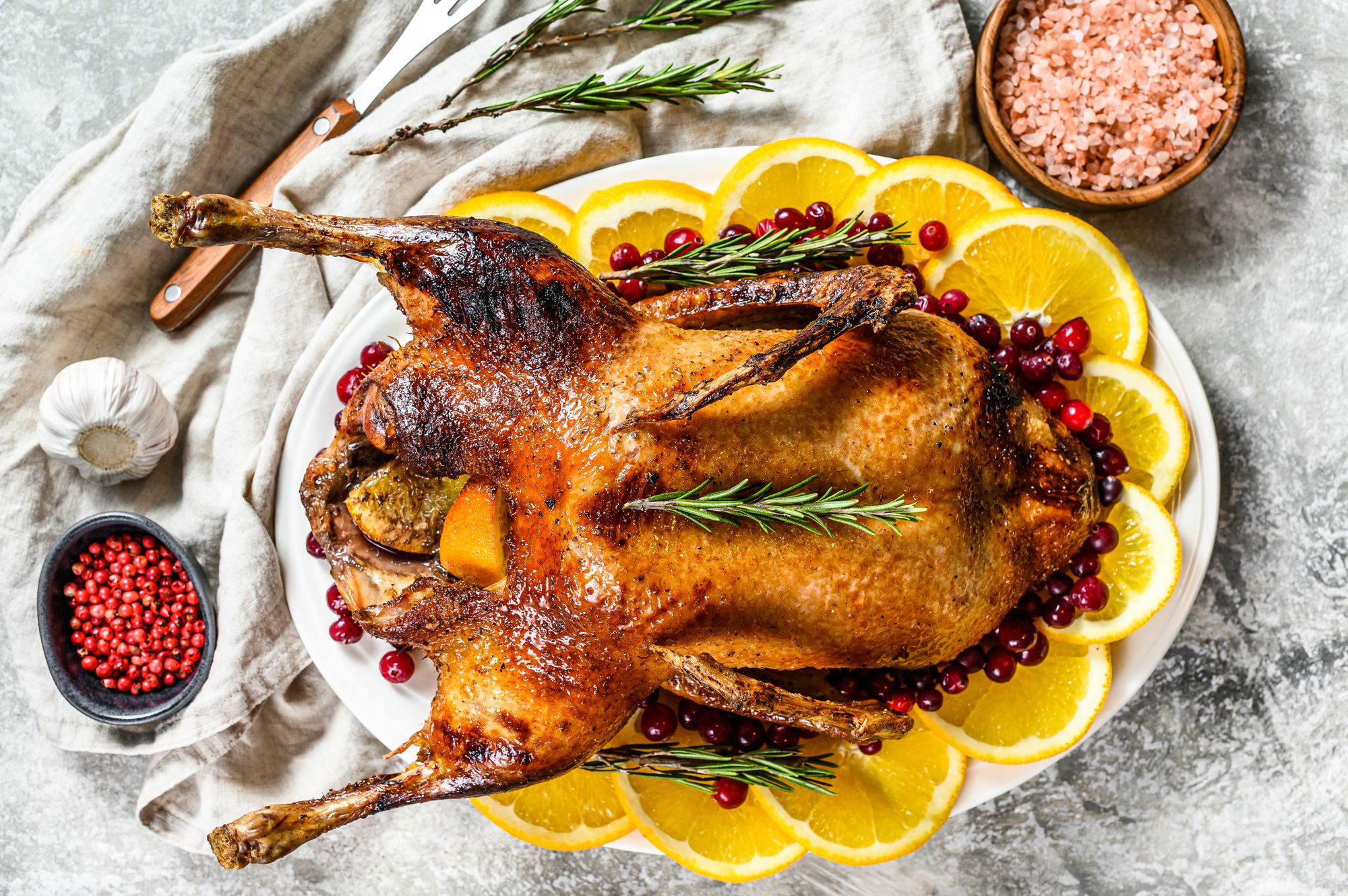 Christmas Duck Stuffed with Oranges