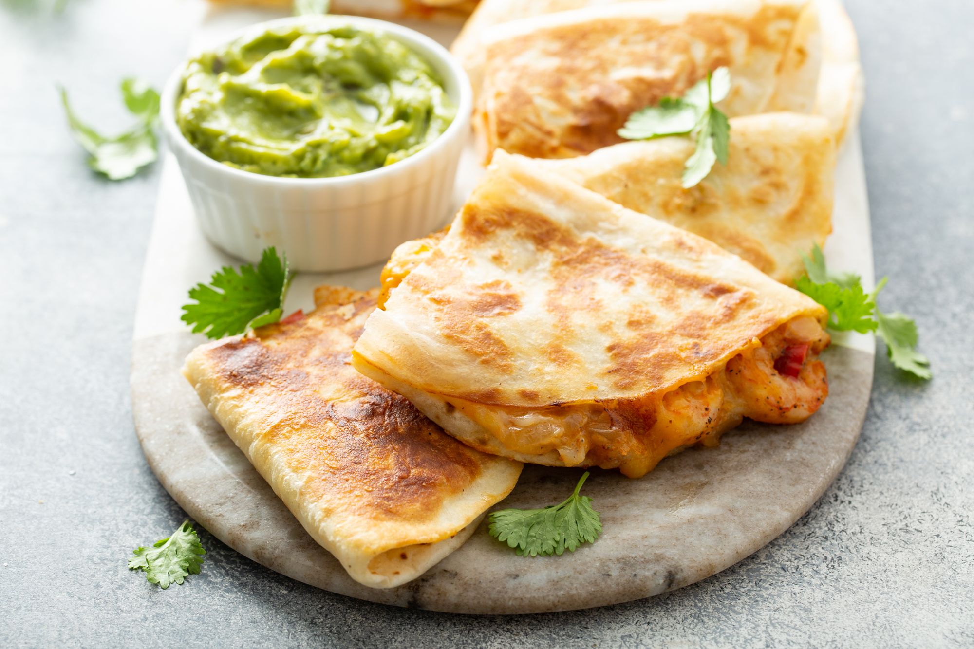 Smoky Prawn Quesadillas