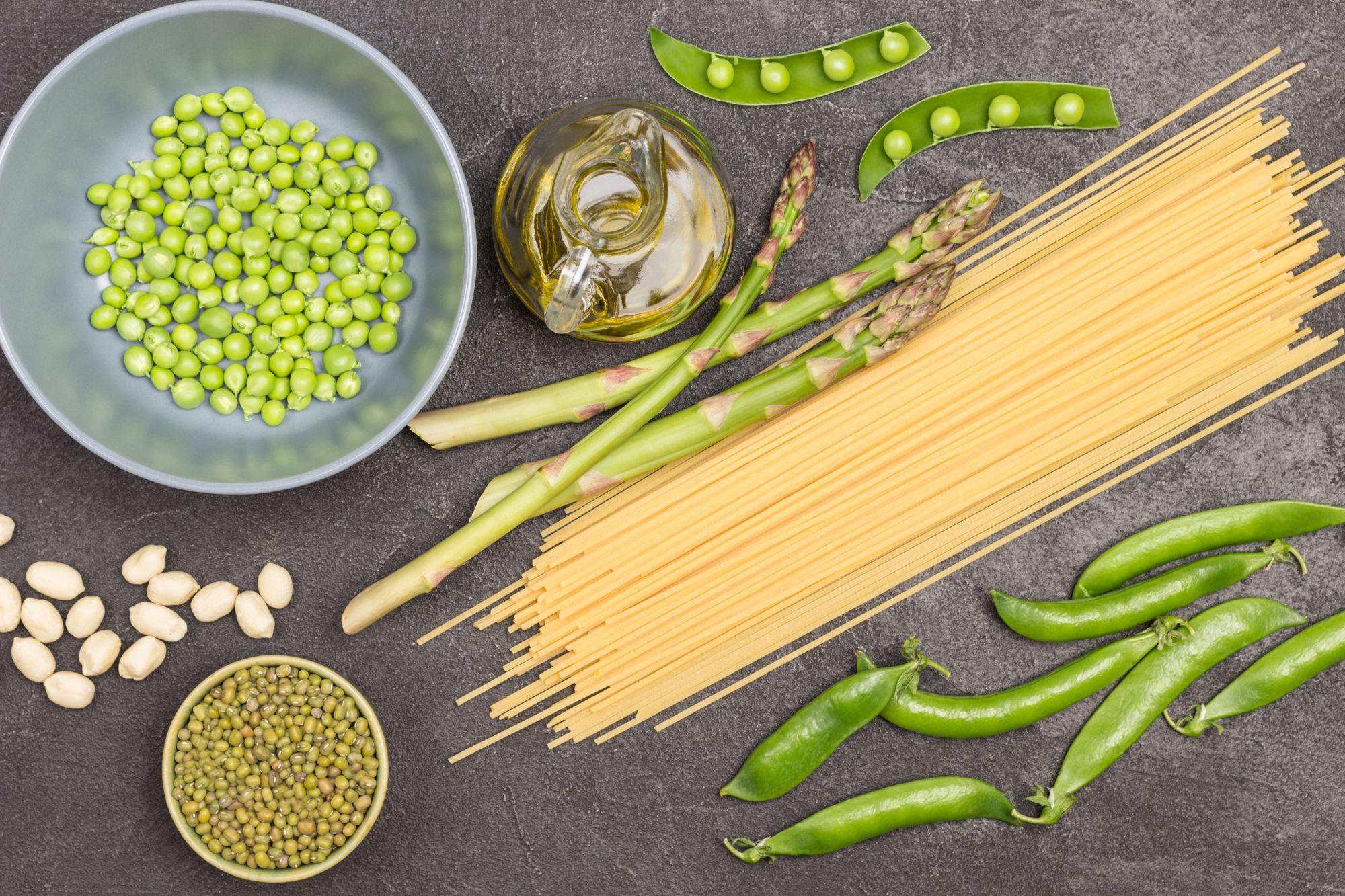Asparagus and Peas Spaghetti