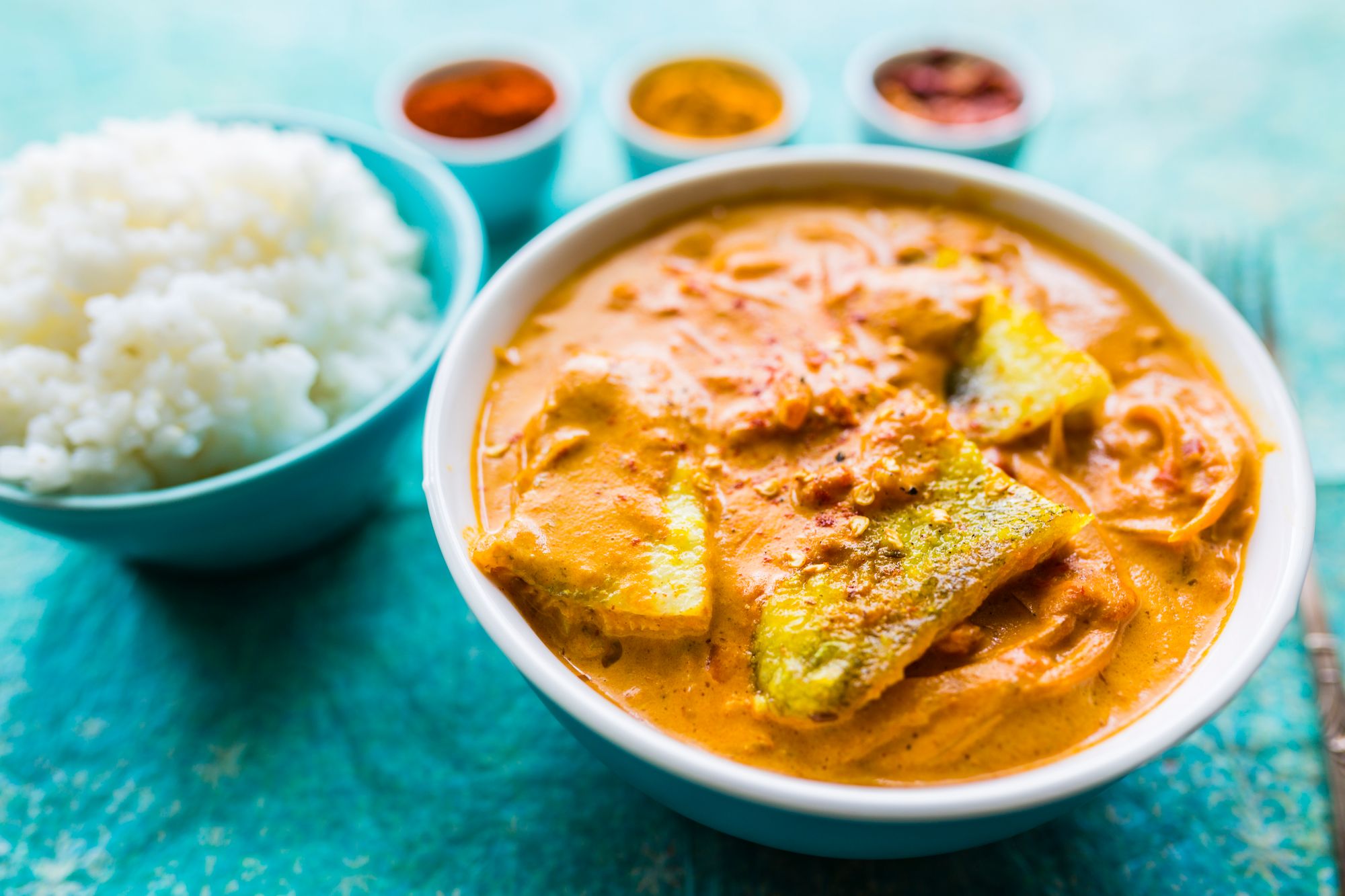 Curried White Fish with Coconut and Ginger
