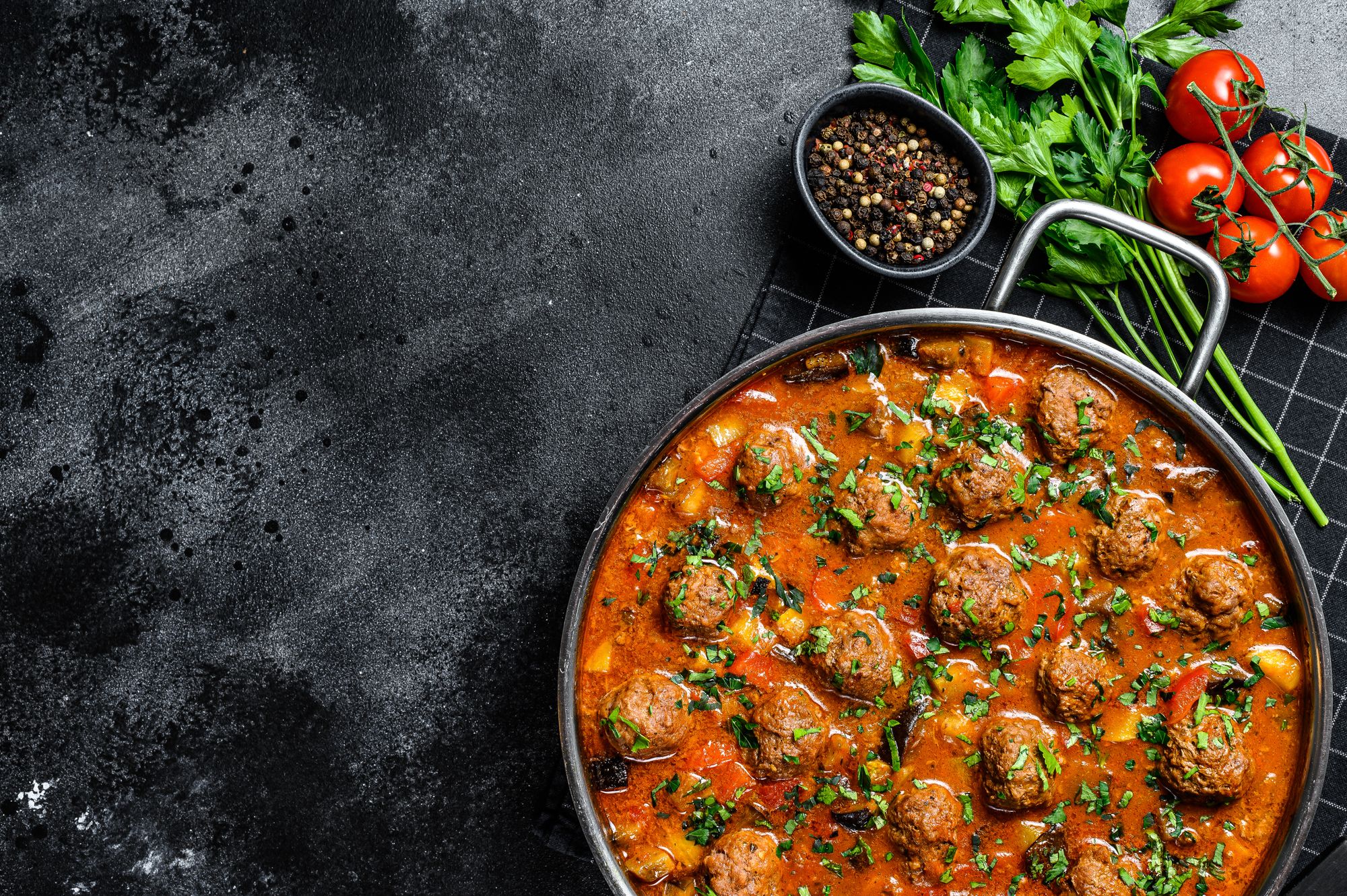 Harissa Lamb Meatball Hotpot