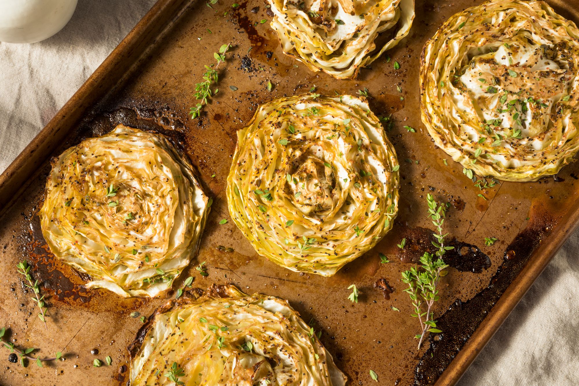 Roast Hispi Cabbage with Garlic Crumb Festive Side