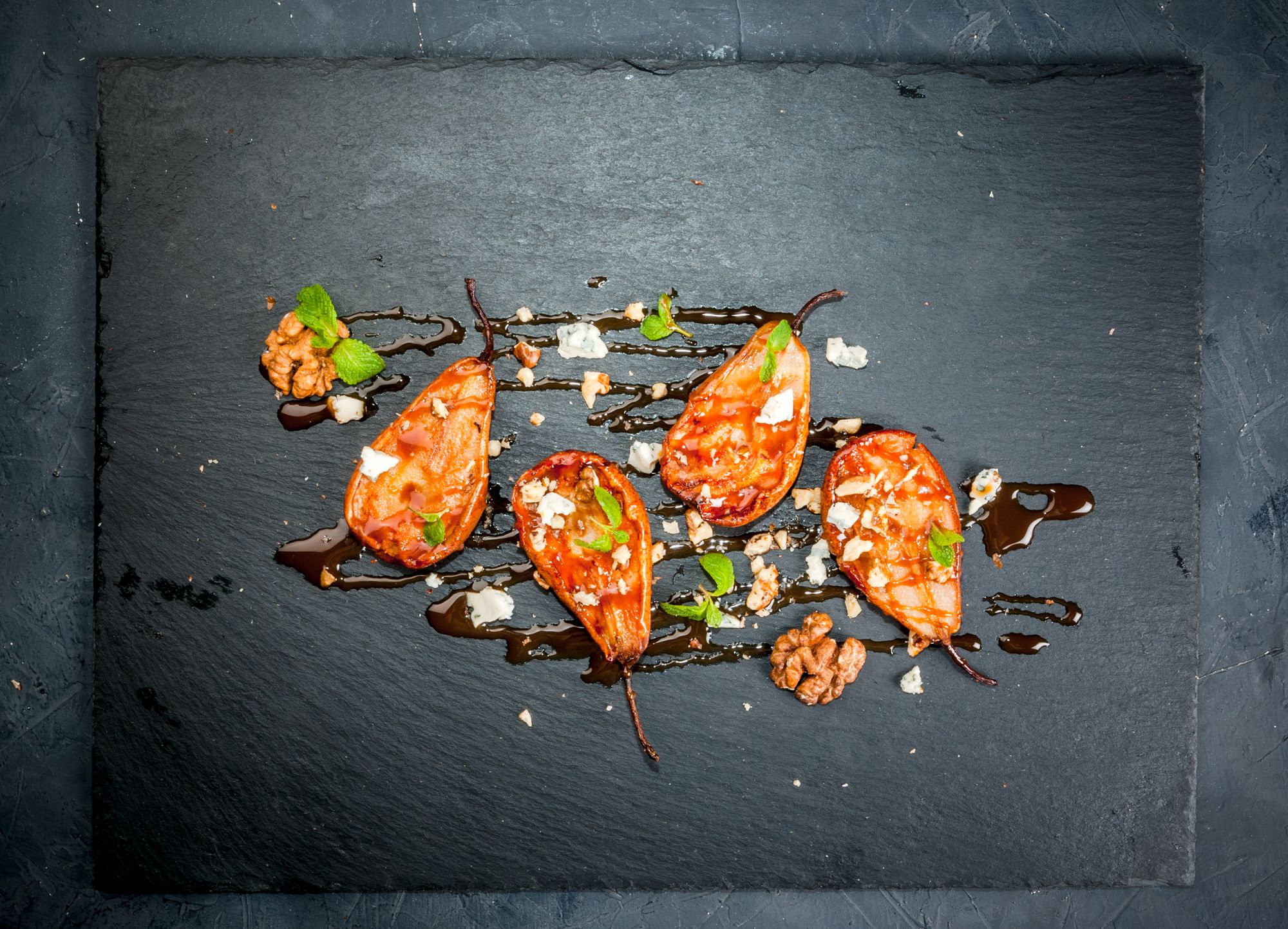 Grilled Pears with Goats’ Cheese and Nuts