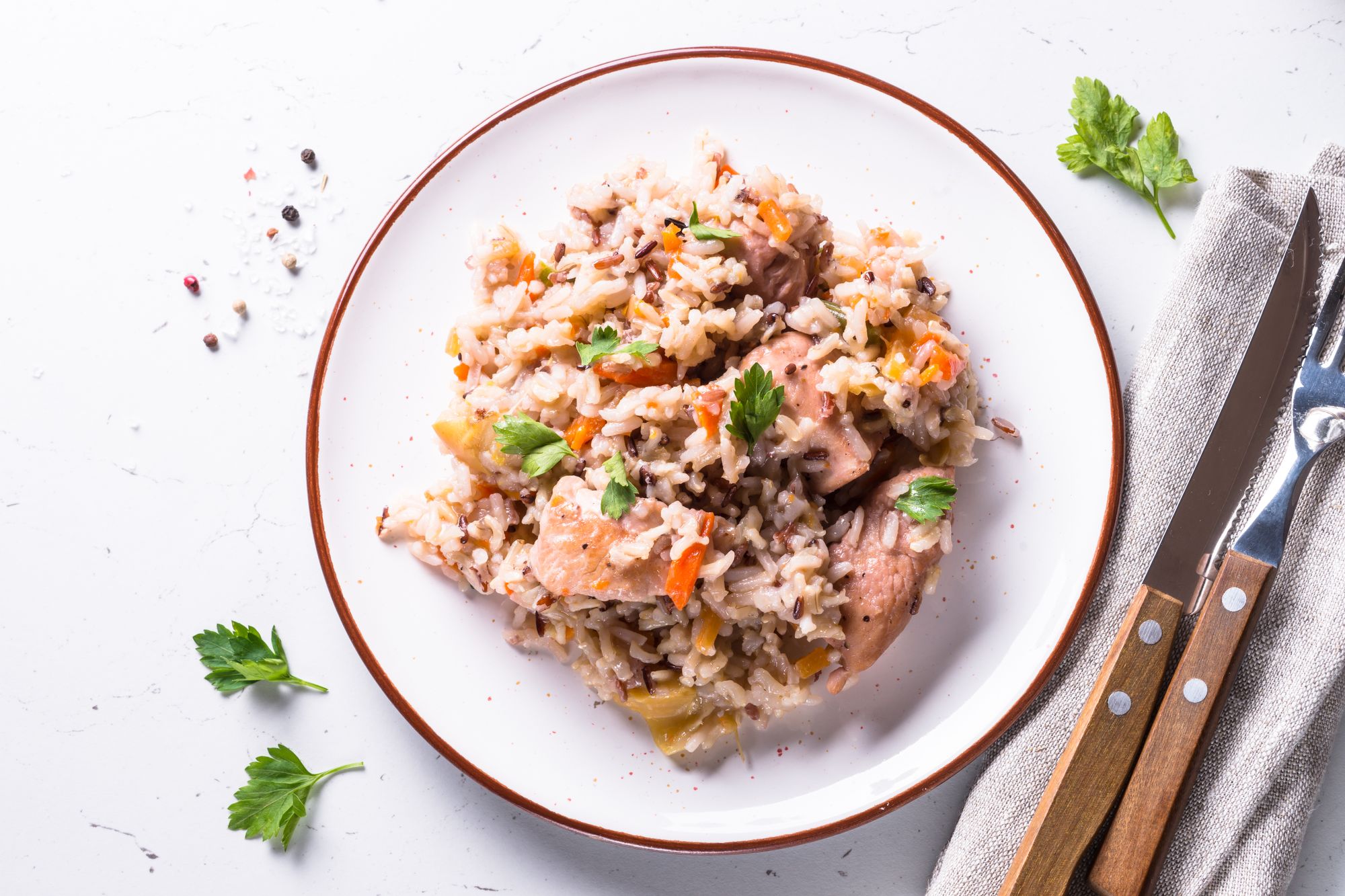 Chicken, Leek, and Cheese Pilaf