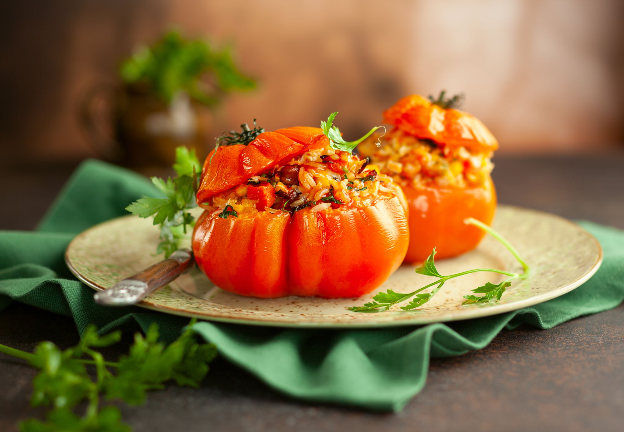 Lamb-Stuffed Tomatoes