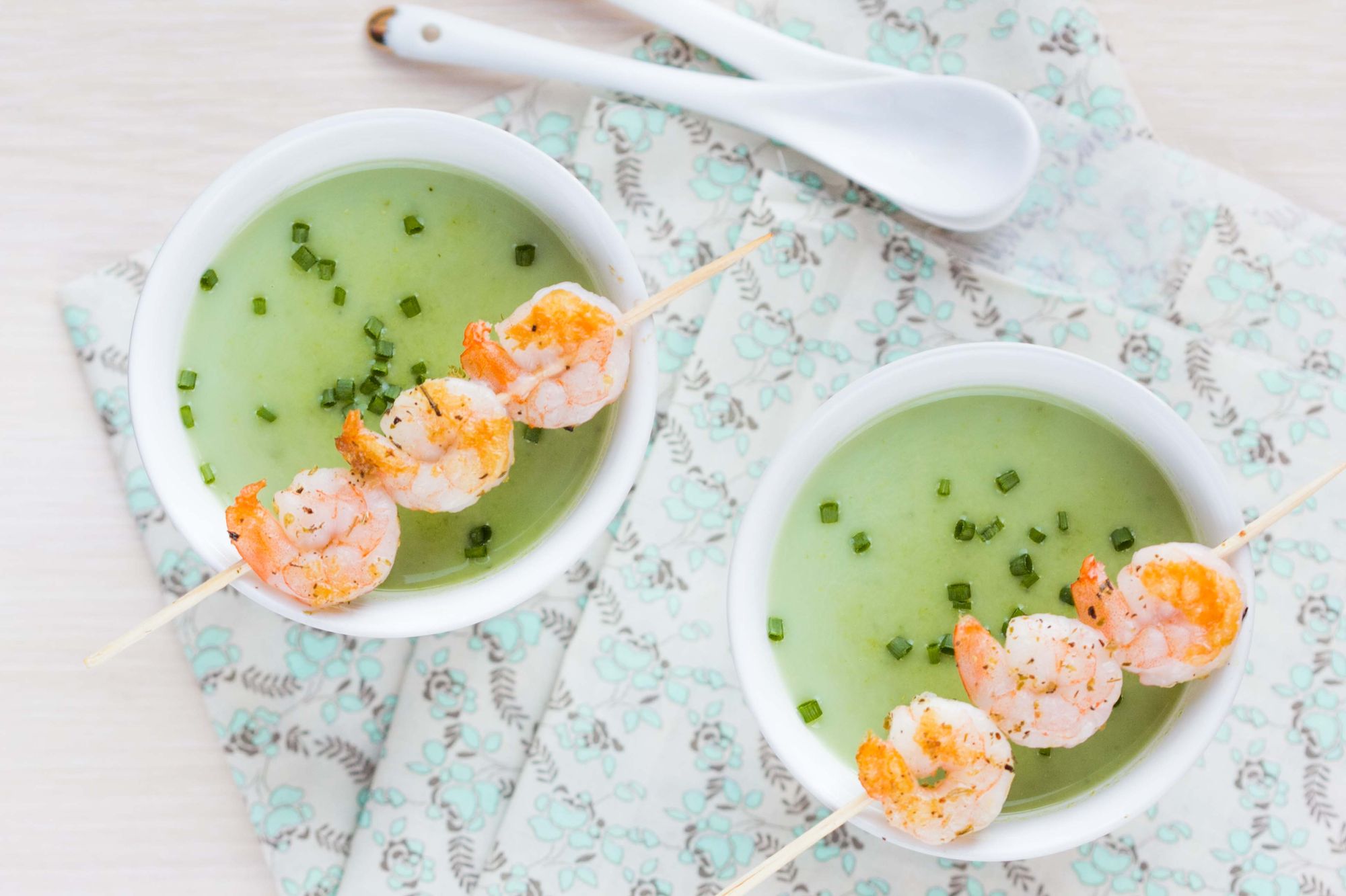 Prawns with Green Chowder