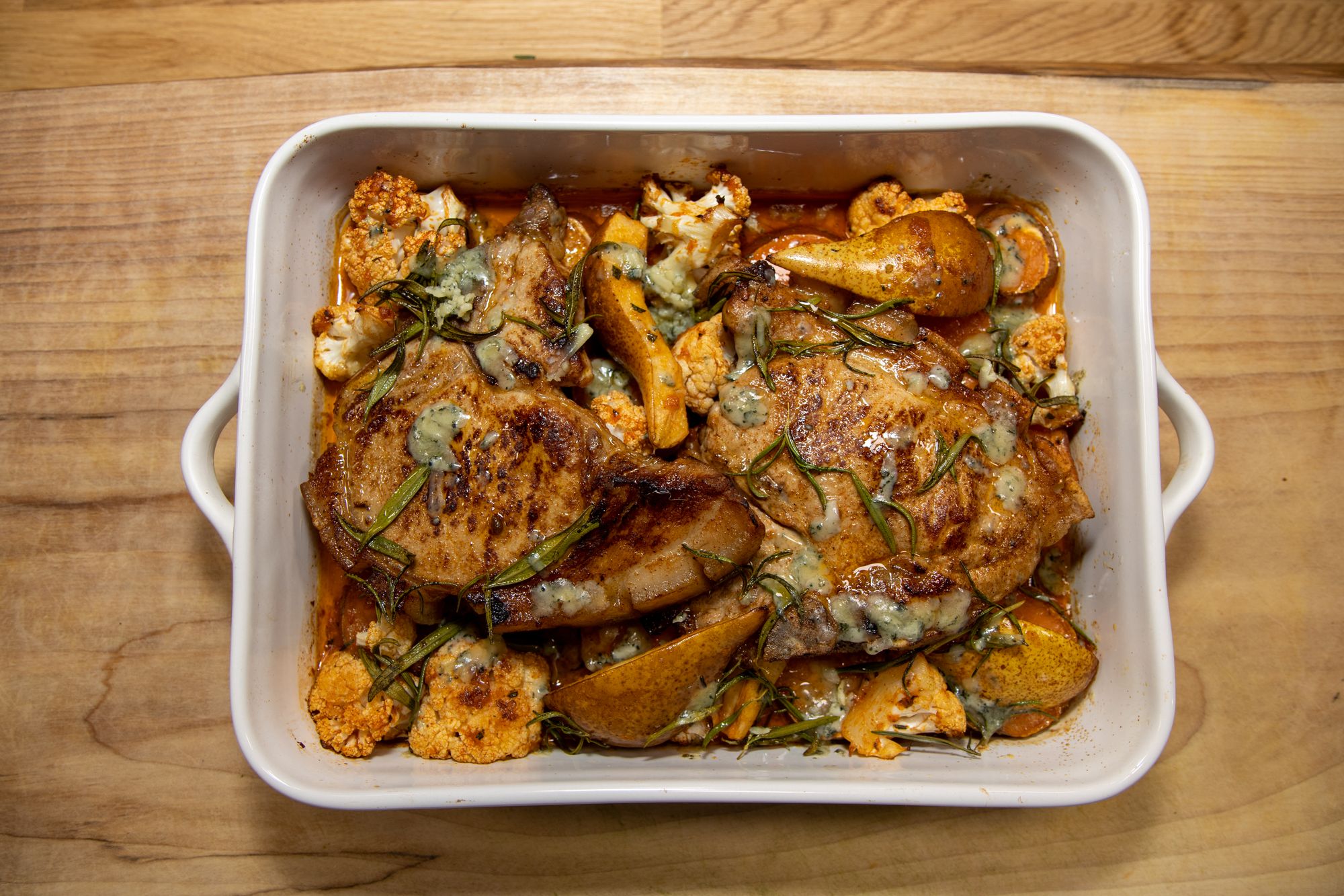 Pork, Pear, and Creamy Cassoulet