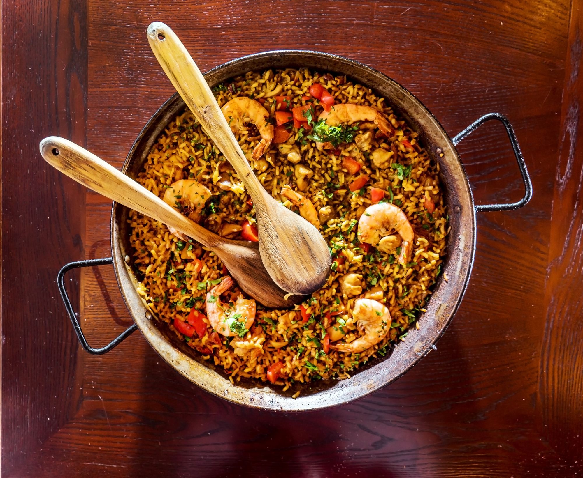 Simple Pork and Prawn Paella Mixta