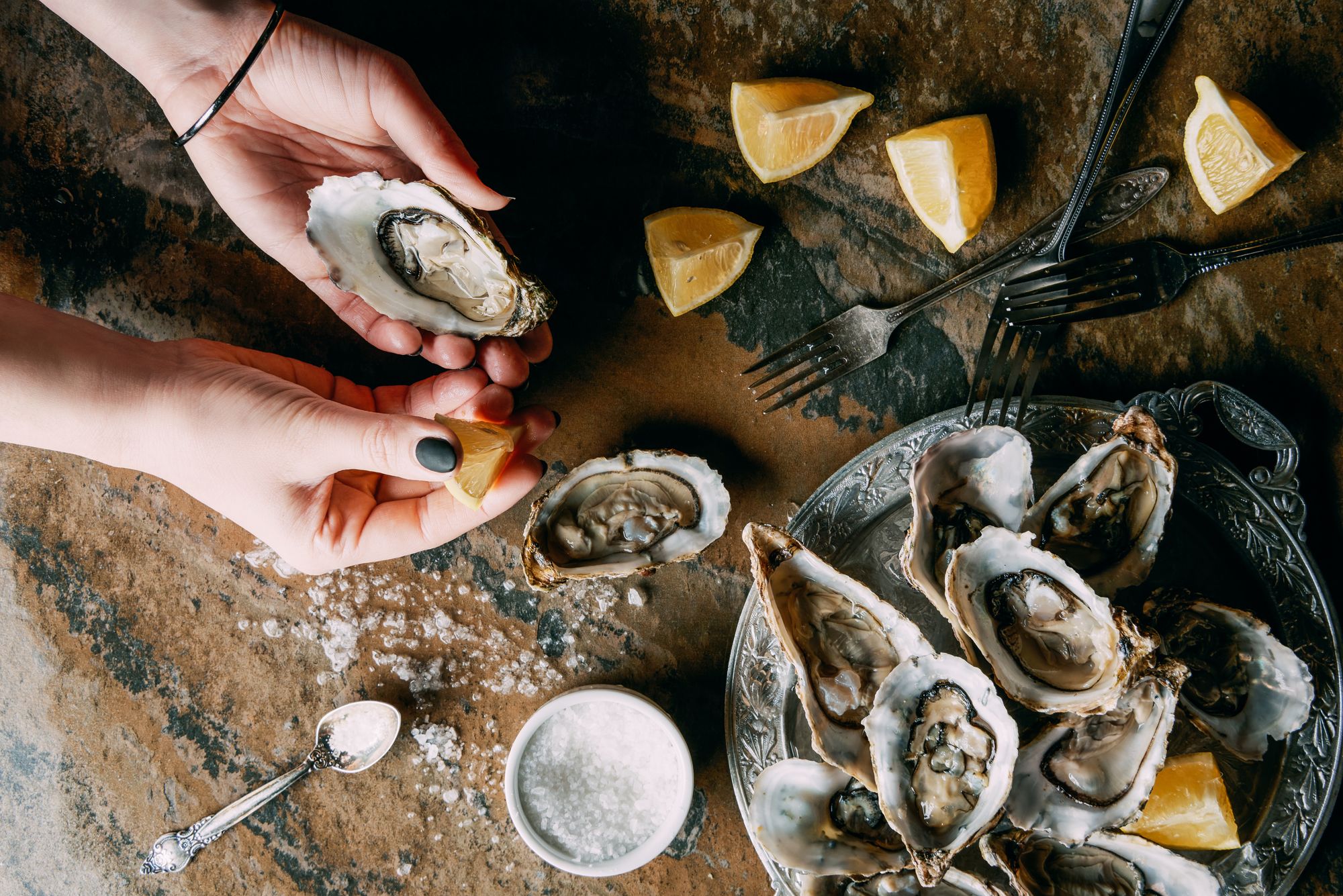 Orange Cocktail Oysters