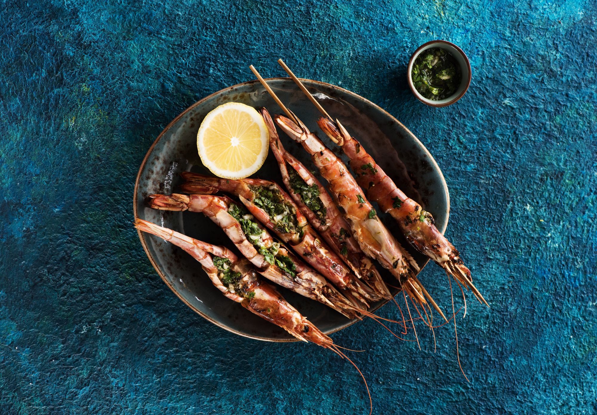 Griddled Langoustines with Nutty Butter