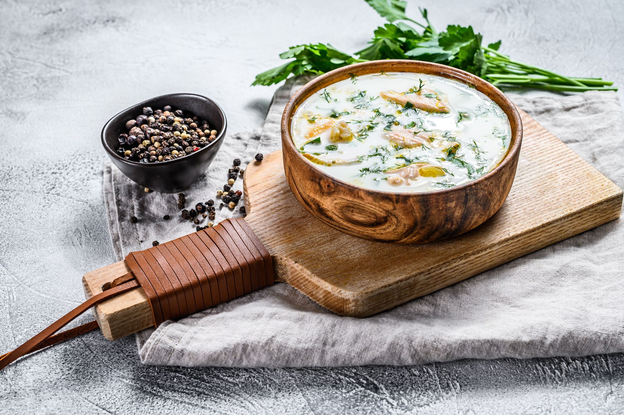 Green Goddess Chowder with Prawns