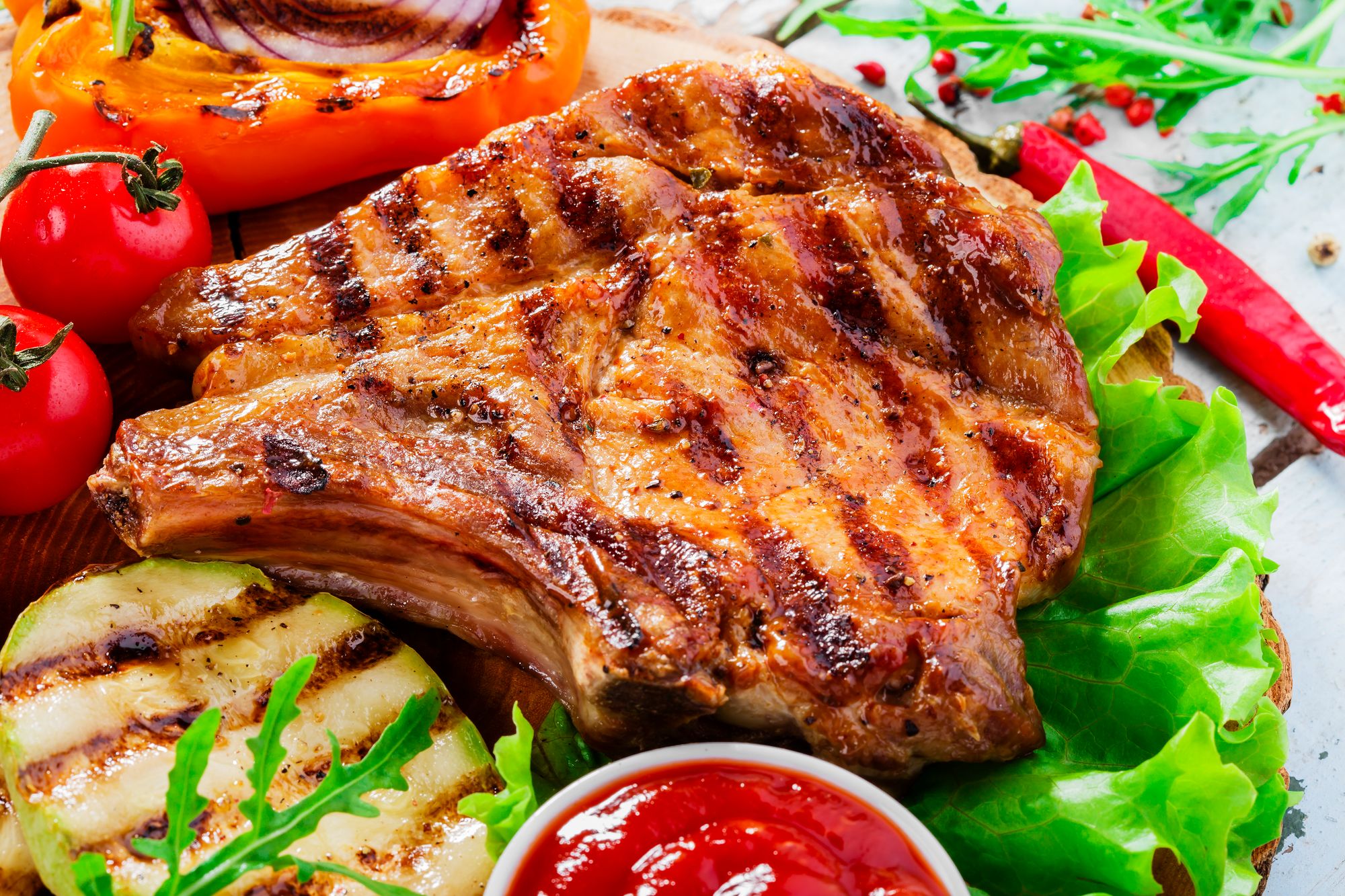 Pork Chops with Eggplant