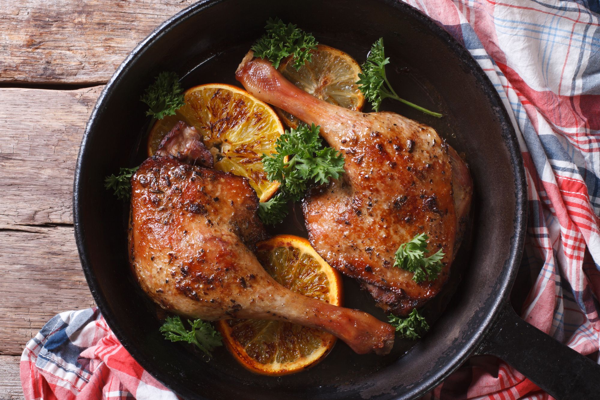 Crispy Duck Legs with Tangerines