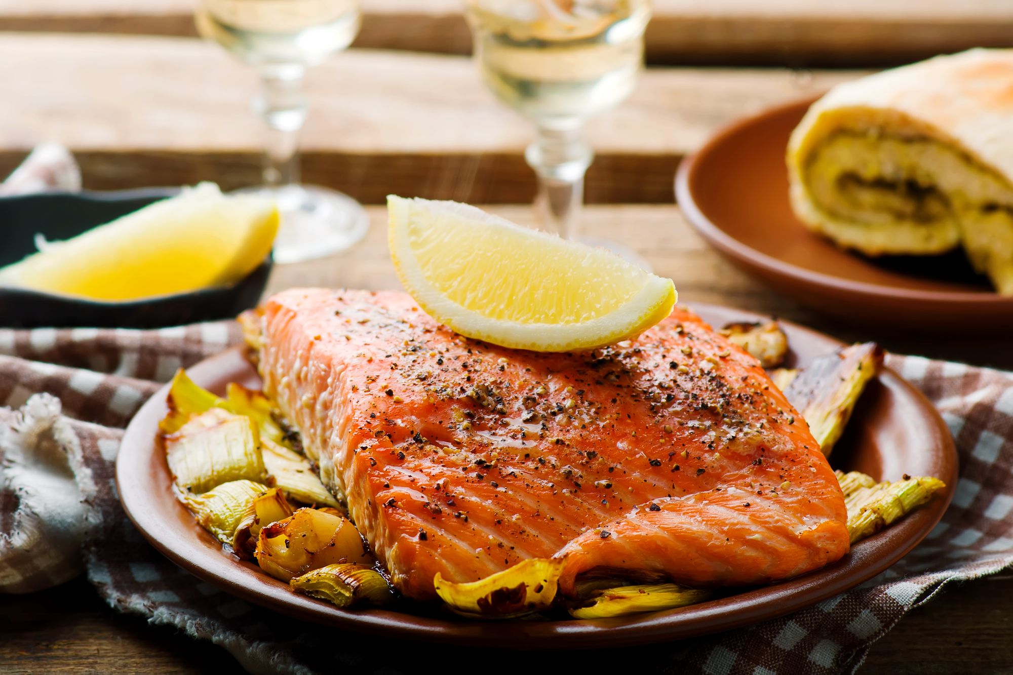 One-Pan Roast Salmon With Onions