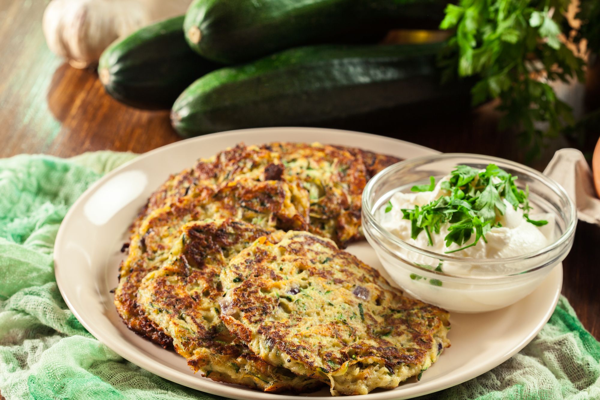 Ricotta and Courgette Fritters