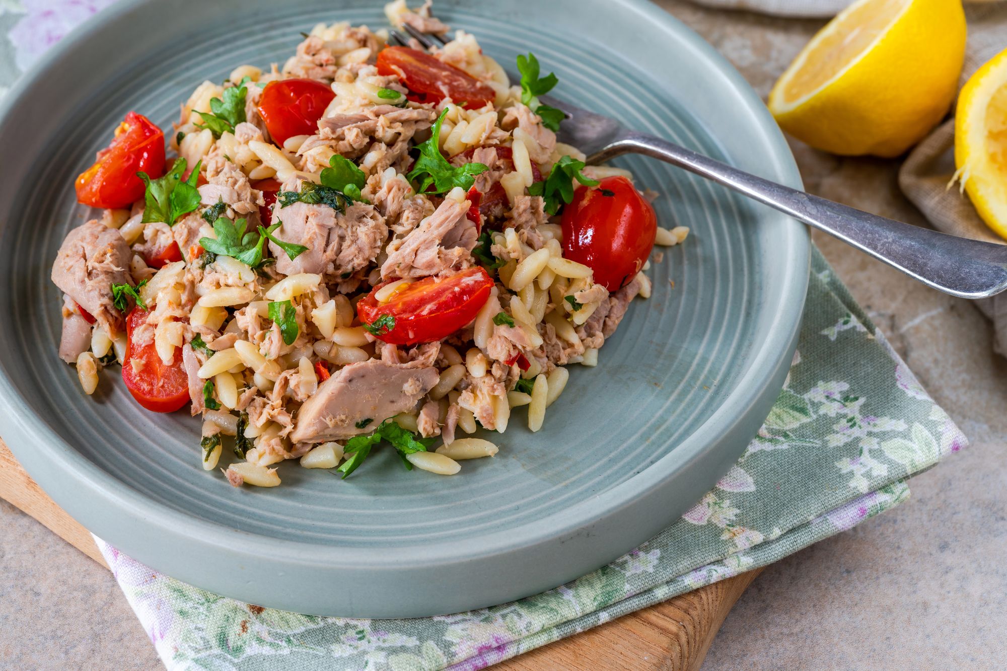 Caper and Tuna Orzo
