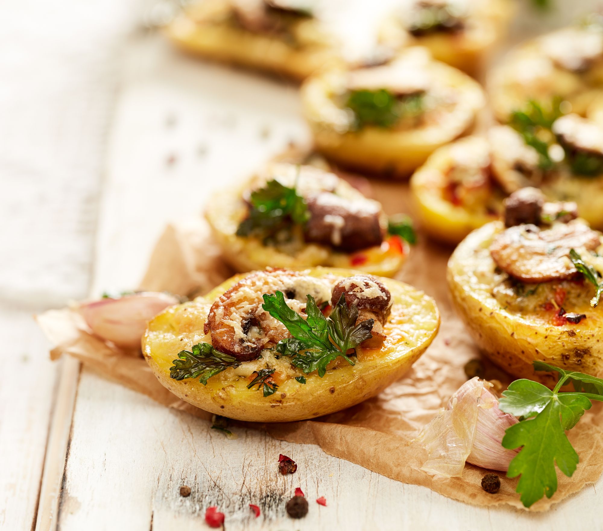 Mushroom Paprikash Jacket Potatoes