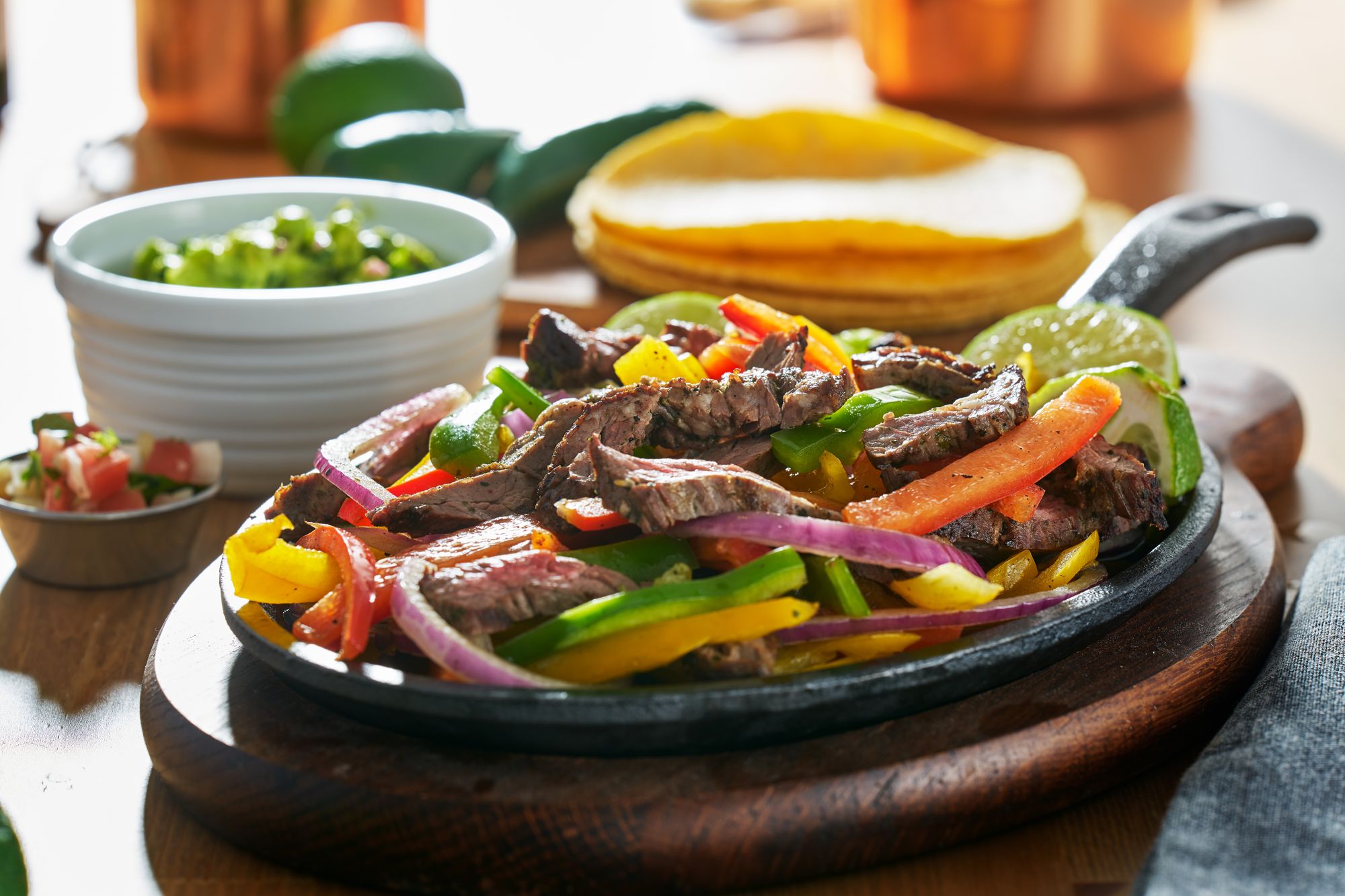 Steak Fajitas with Corn Salsa
