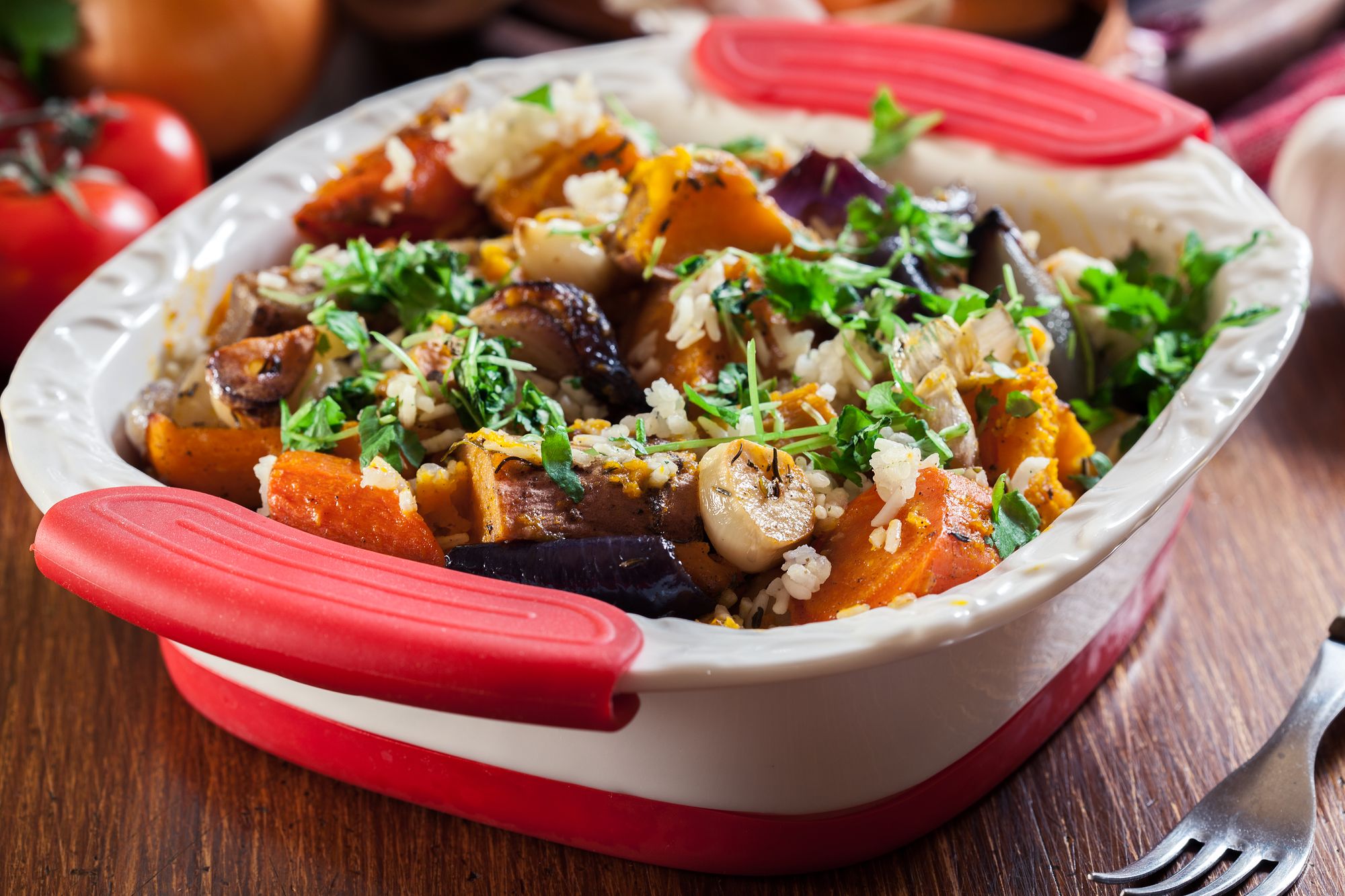 Bulgur Wheat with Chorizo and Root Veggies